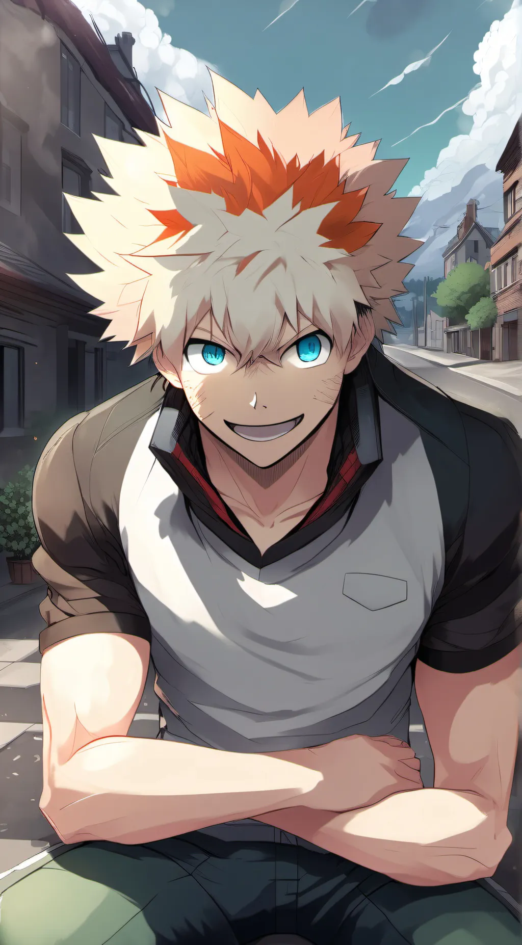 ai character: bakugo  background