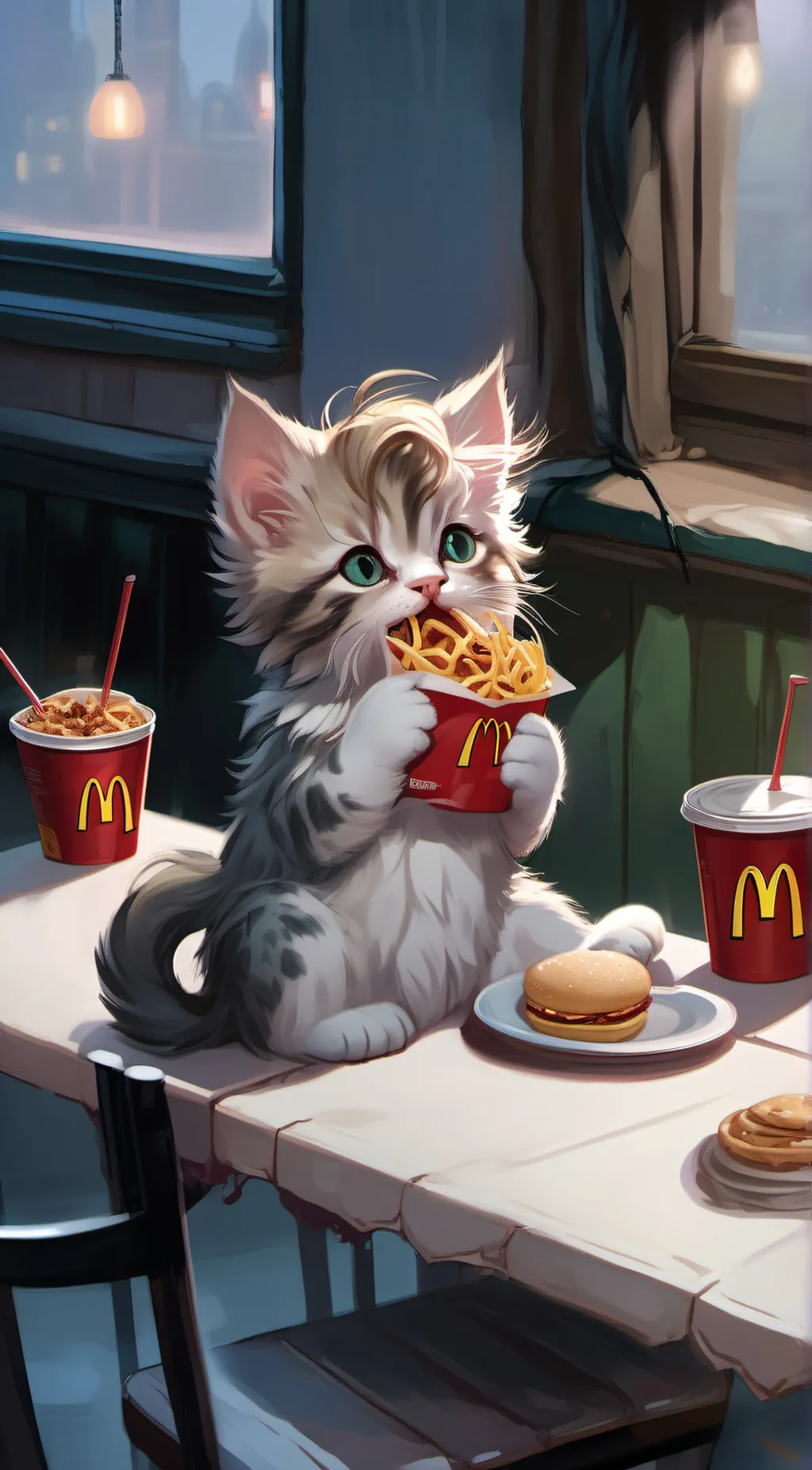 ai character: poor kitten background