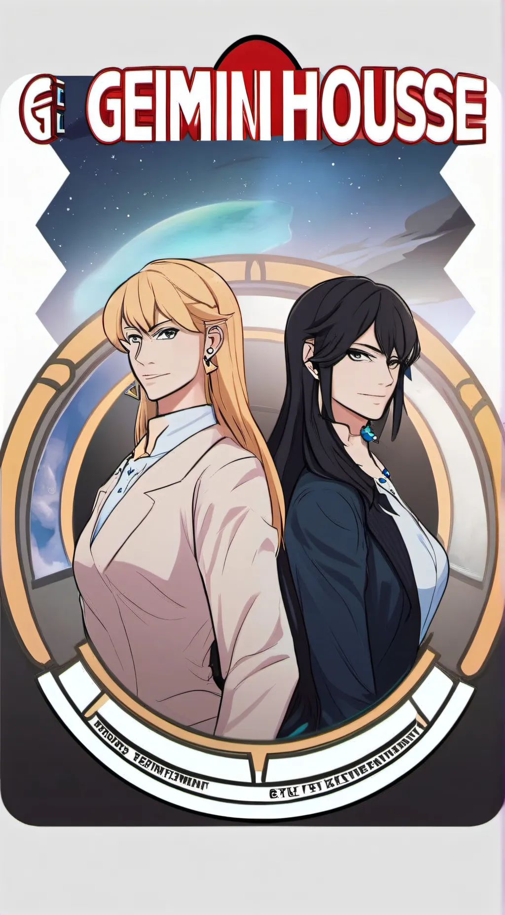 ai character: Gemini house  background