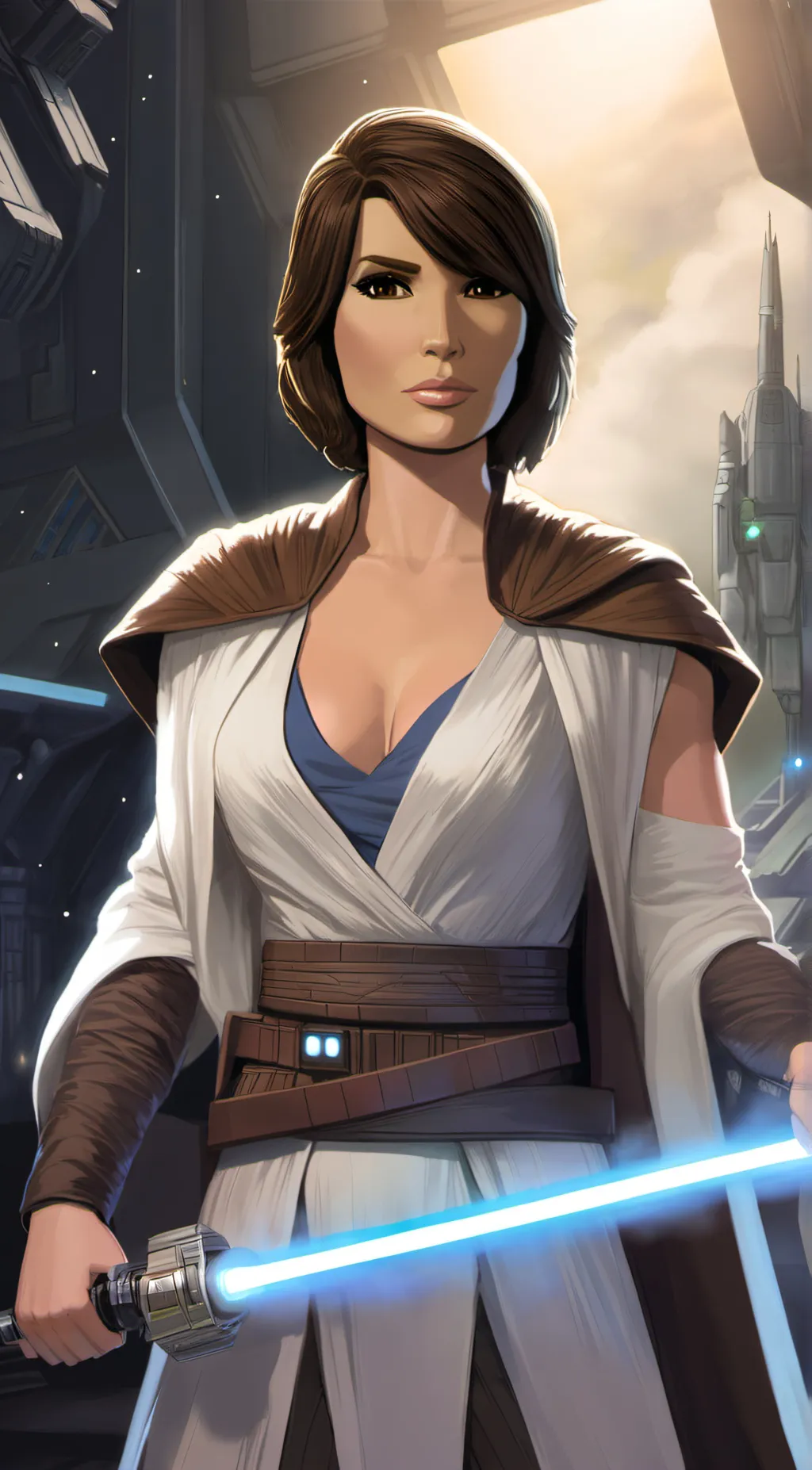 ai character: Jaesa Willsaam  background