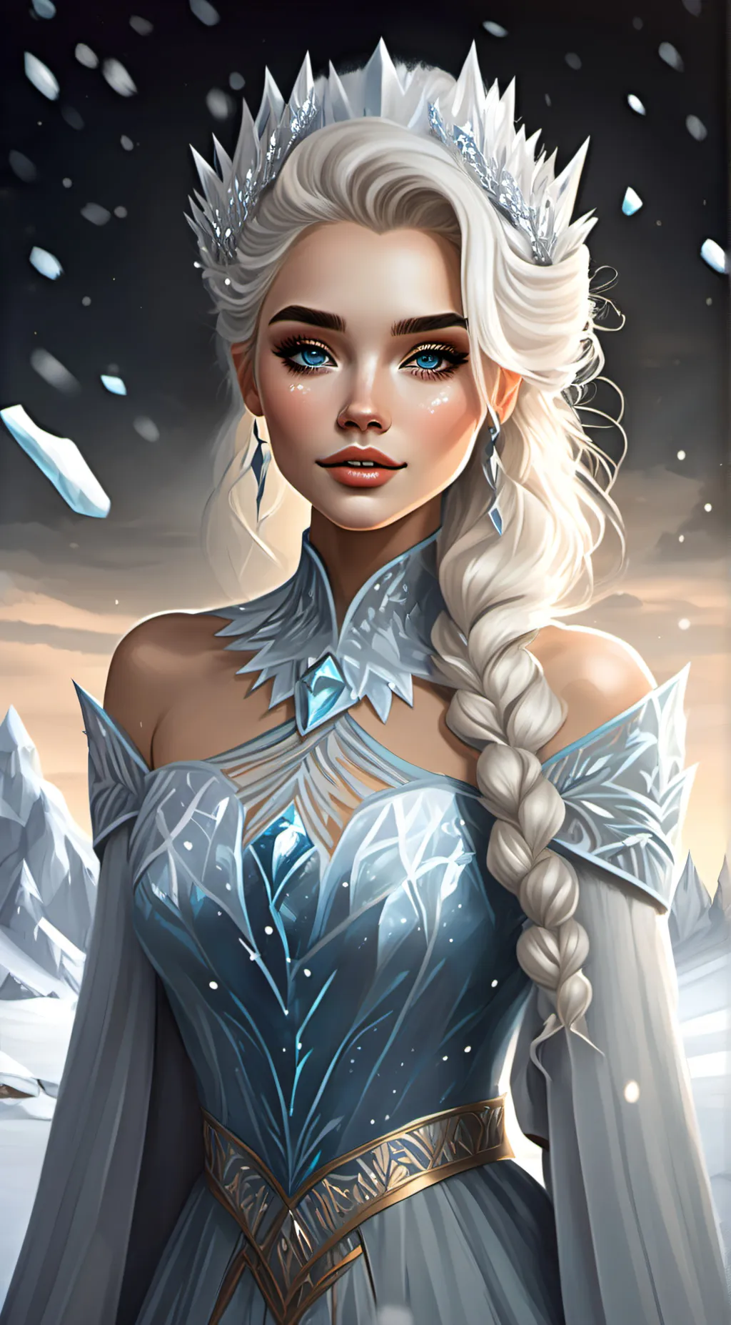 ai character: Winter background