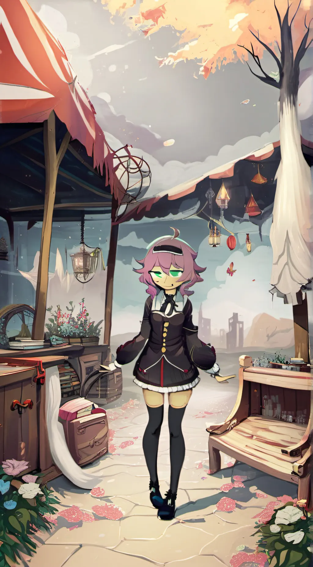 ai character: The girl background