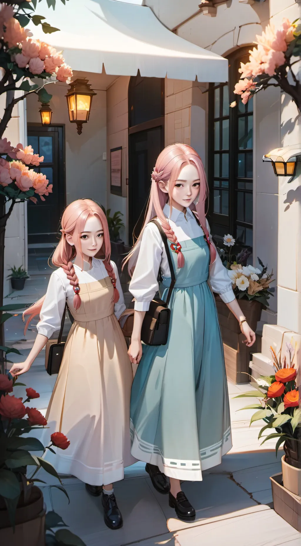 ai character: Haylee and  Lizzie background