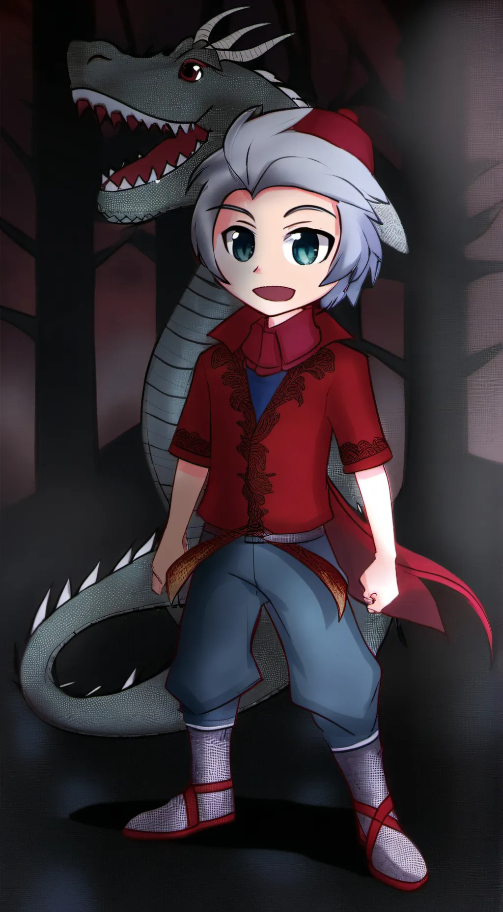 ai character: Eli the dragon  background