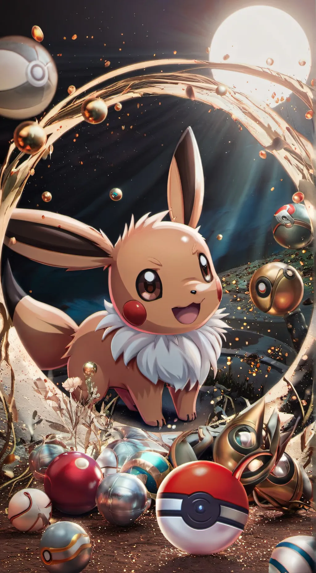 ai character: eevee background
