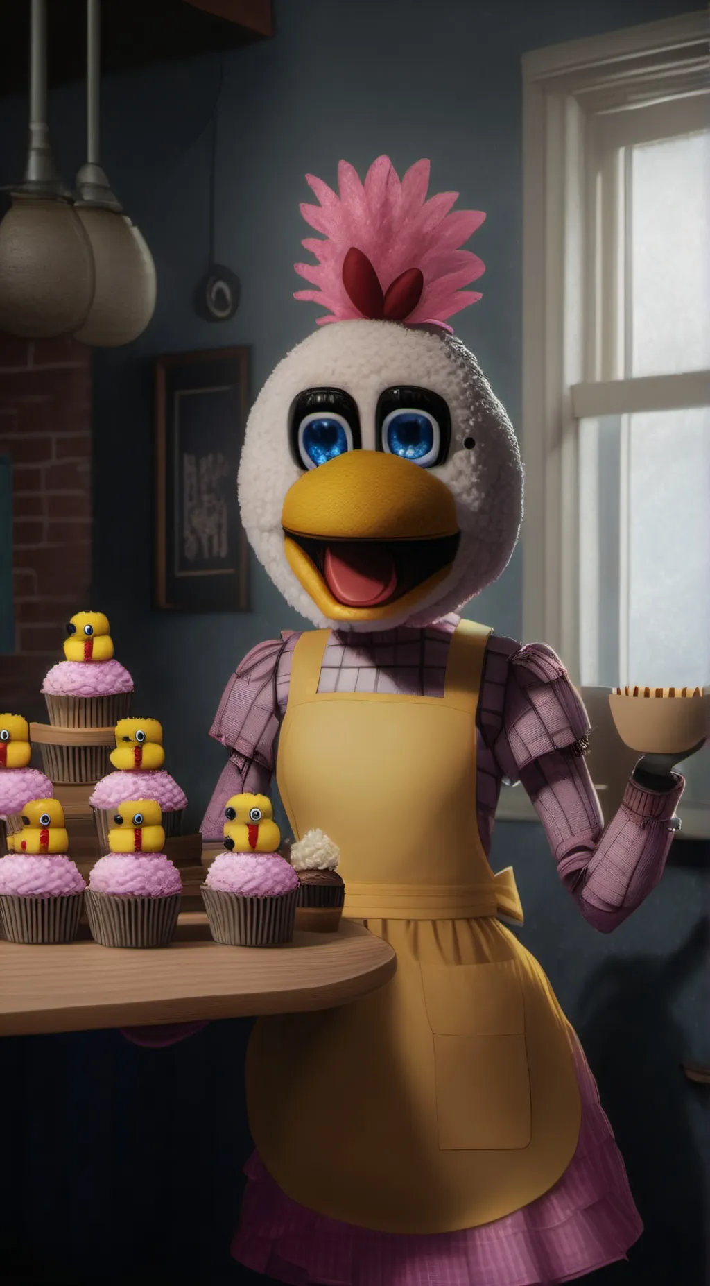 ai character: chica fazbear background