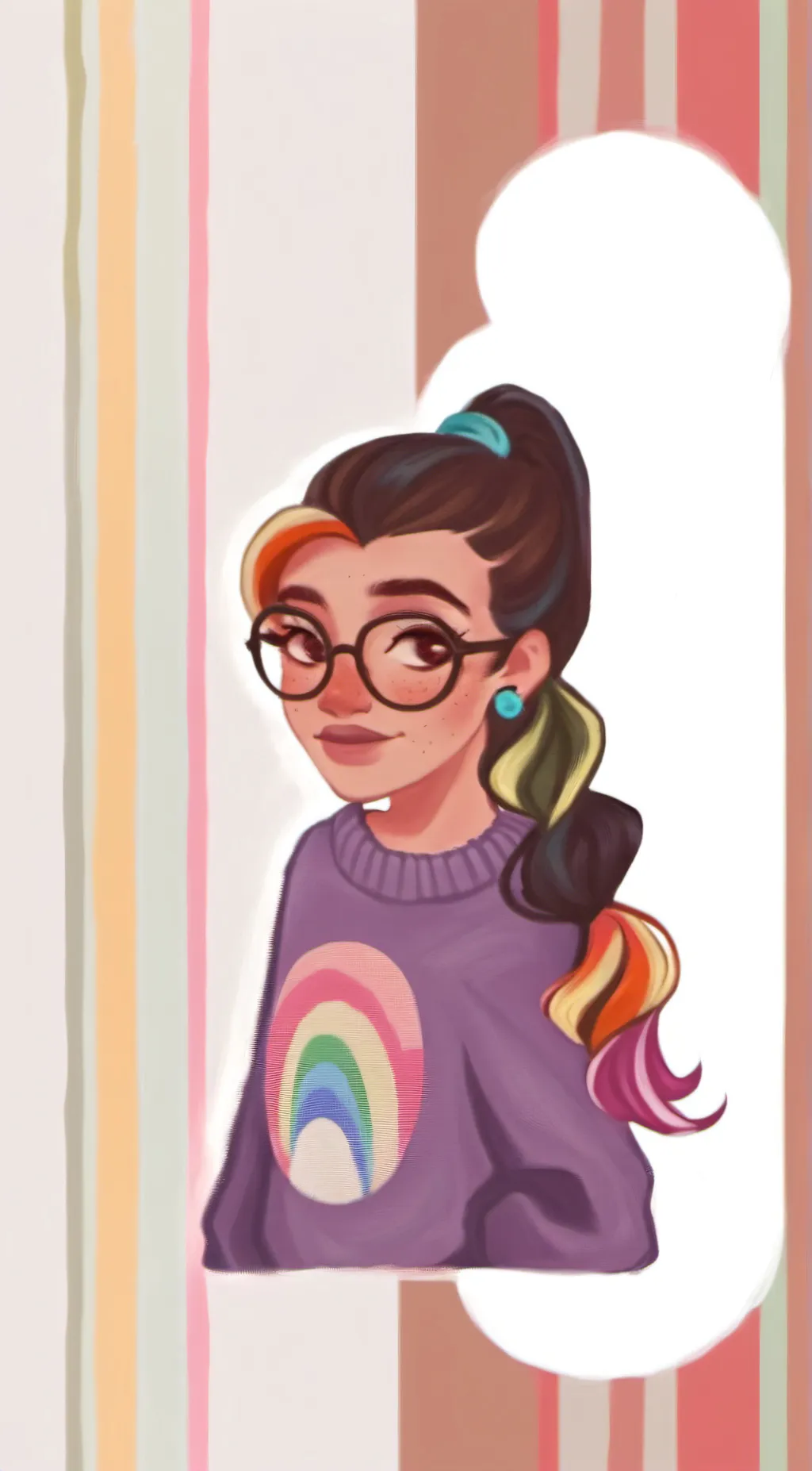 ai character: Rainbow Friends🌈 background