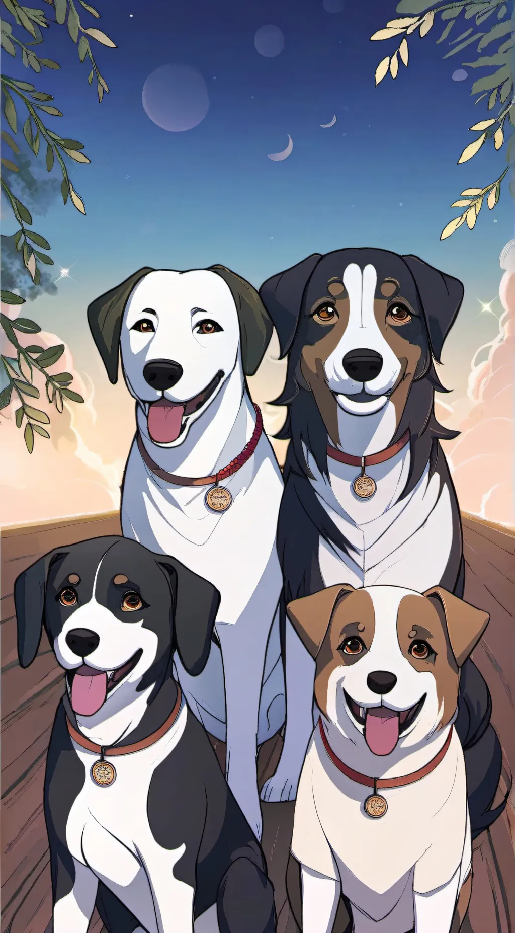 ai character: 4 Bitey Dogs background