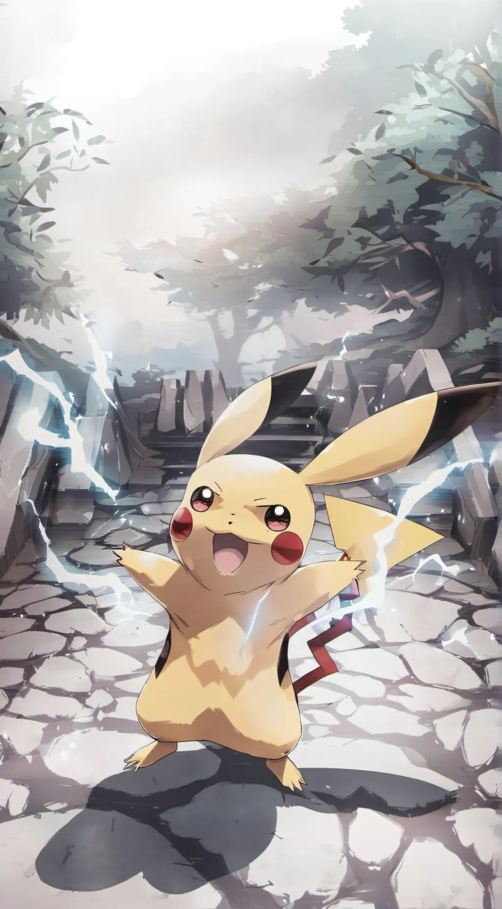 ai character: Pikachu background