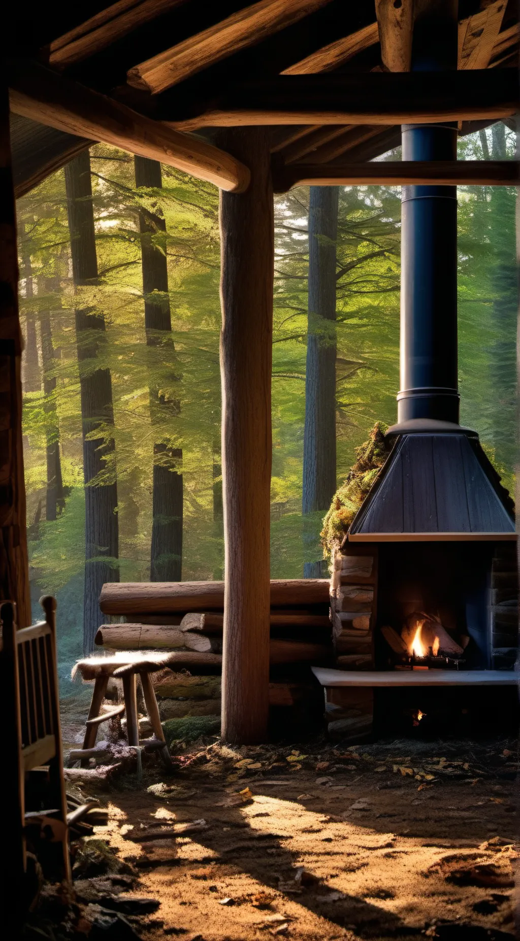 ai character: The Forest... background