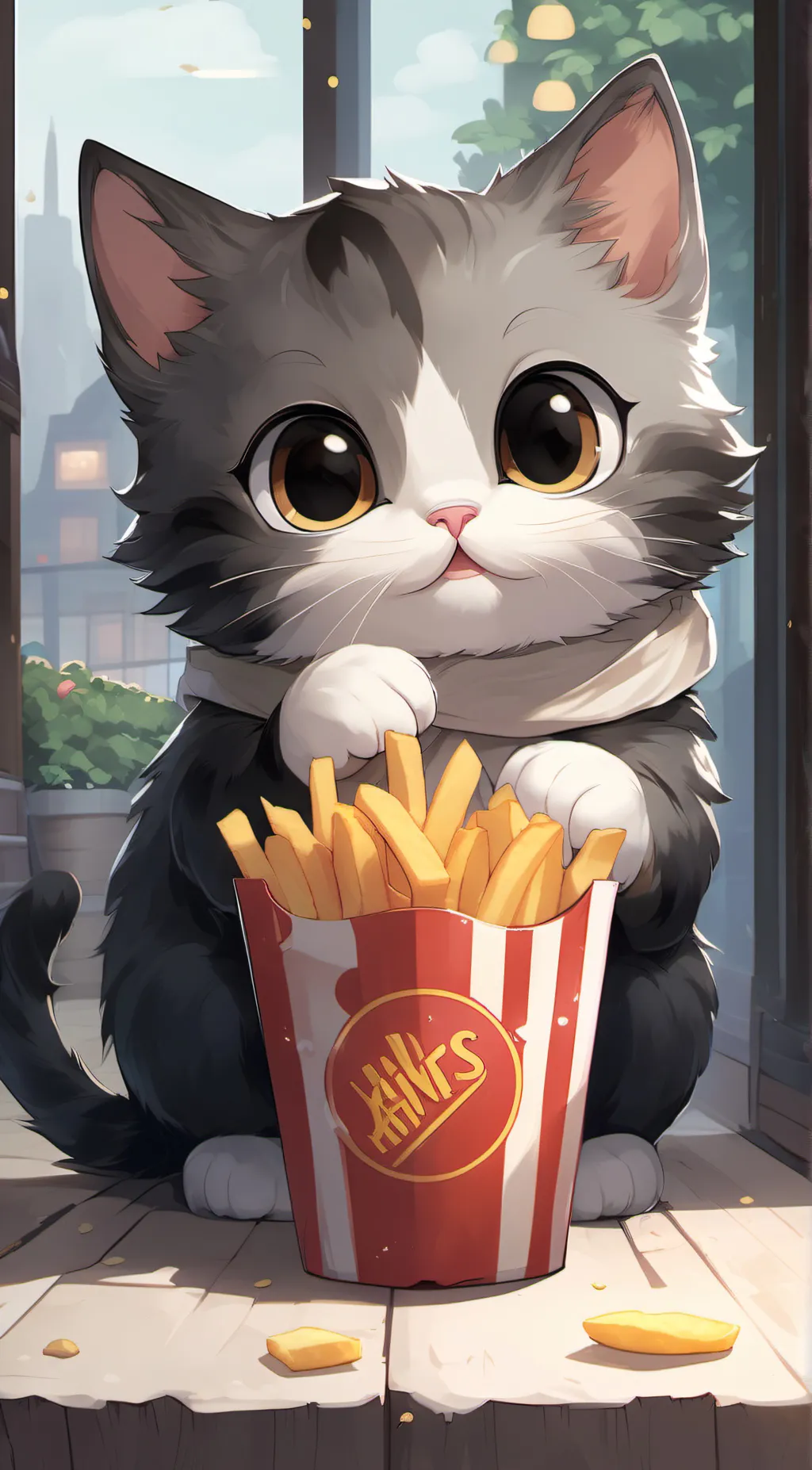 ai character: kitten background