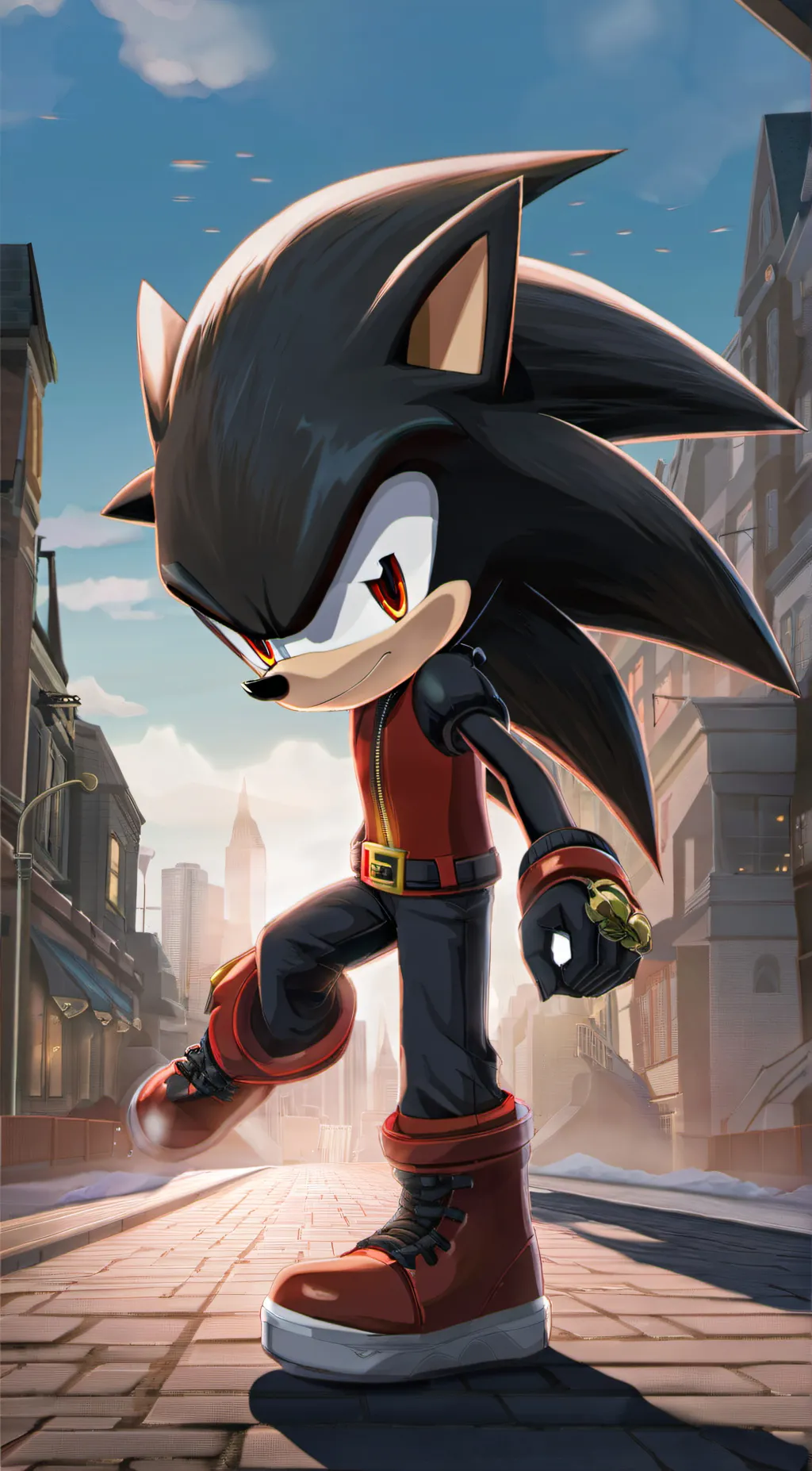 ai character: shadow the hedgeho background