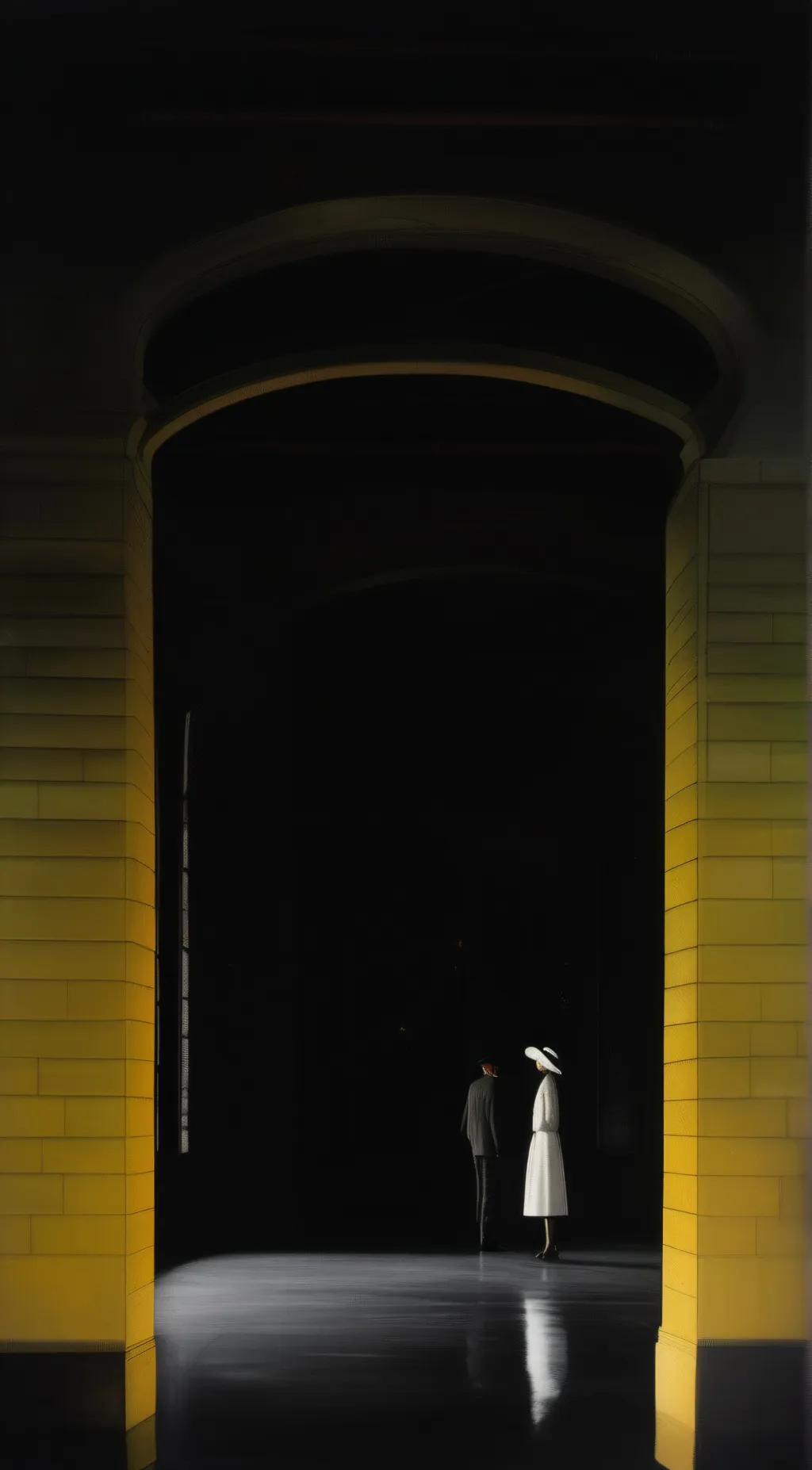 ai character: blackness background