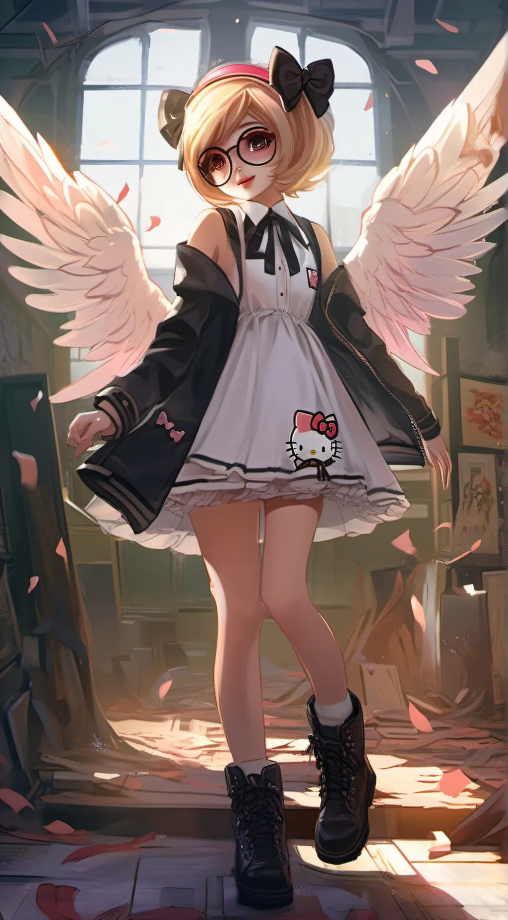 ai character: hello kitty background