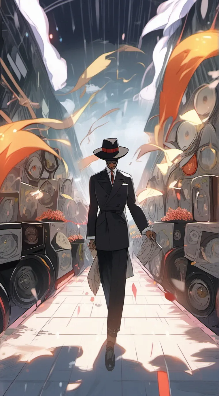 ai character: TV man_101/ME! background