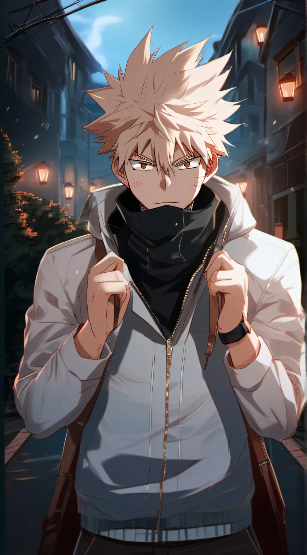 ai character: Katsuki Bakugo background