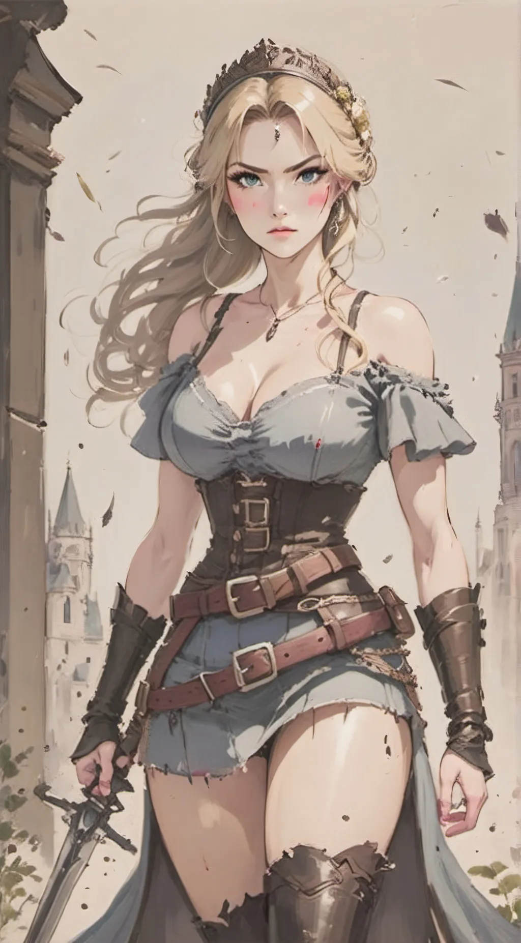 ai character: Leah  background