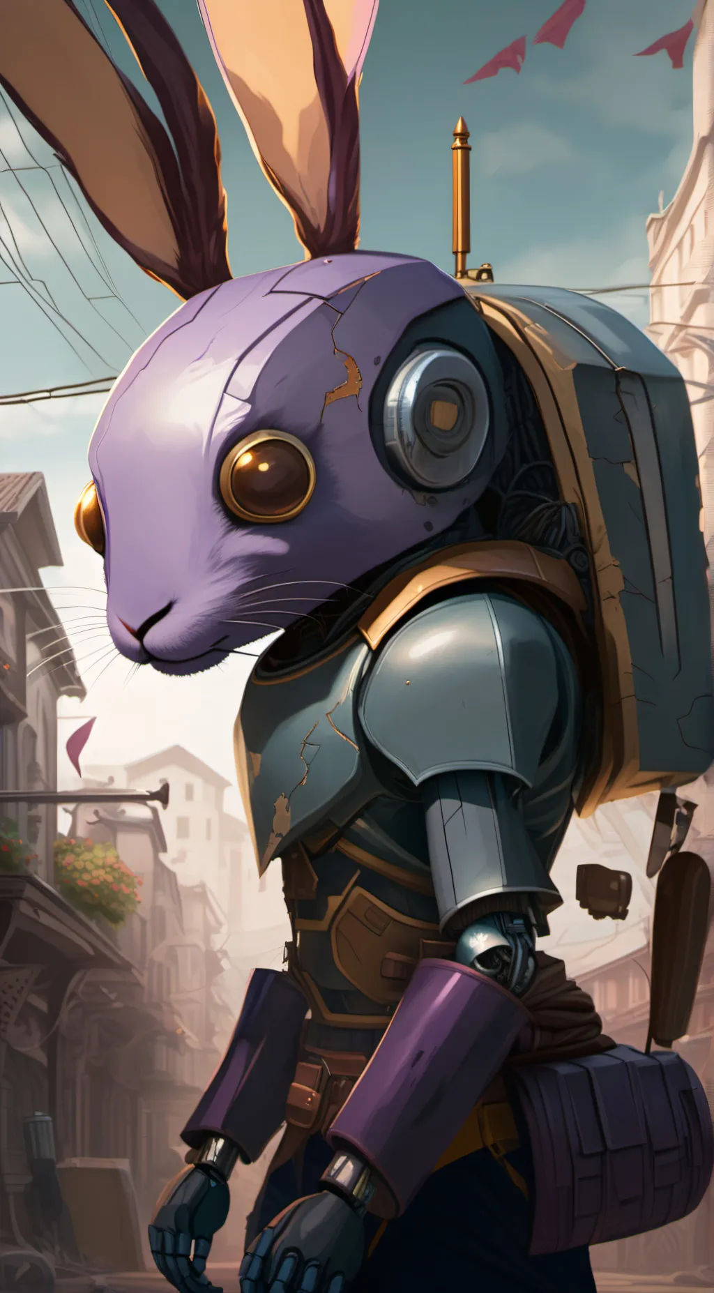 ai character: withered bonnie background