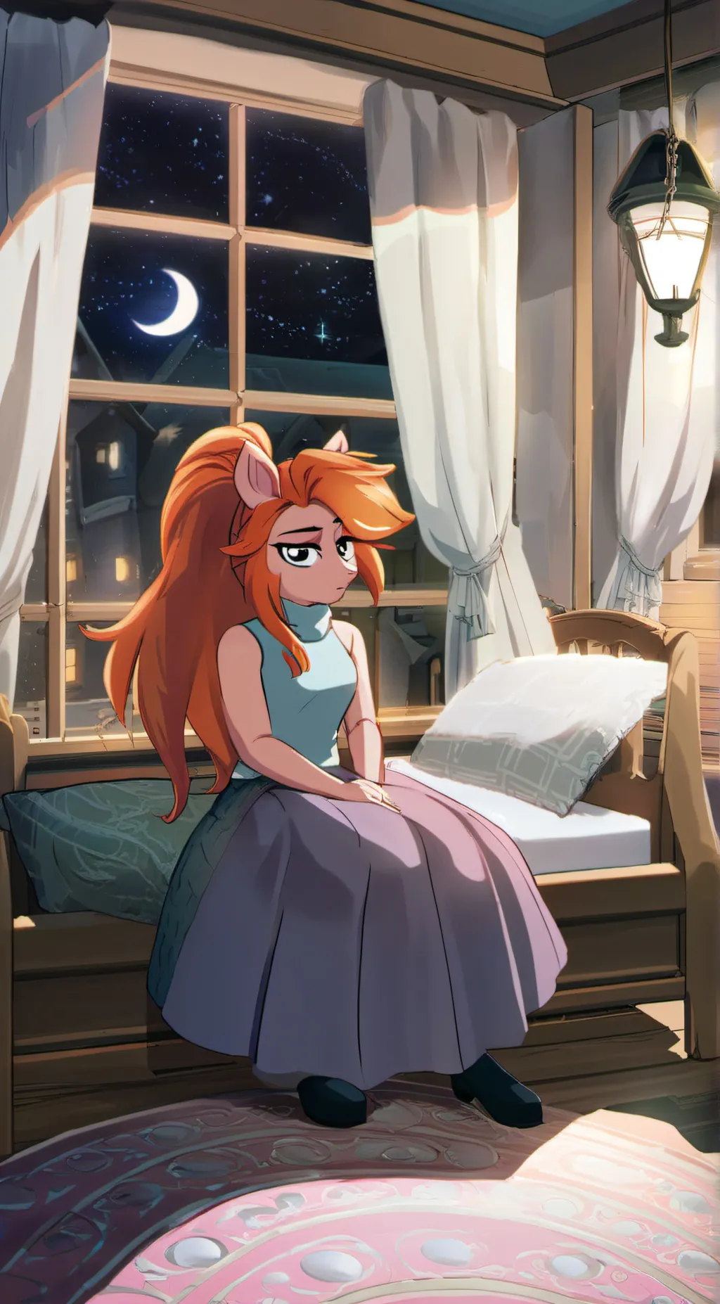 ai character: Luna background