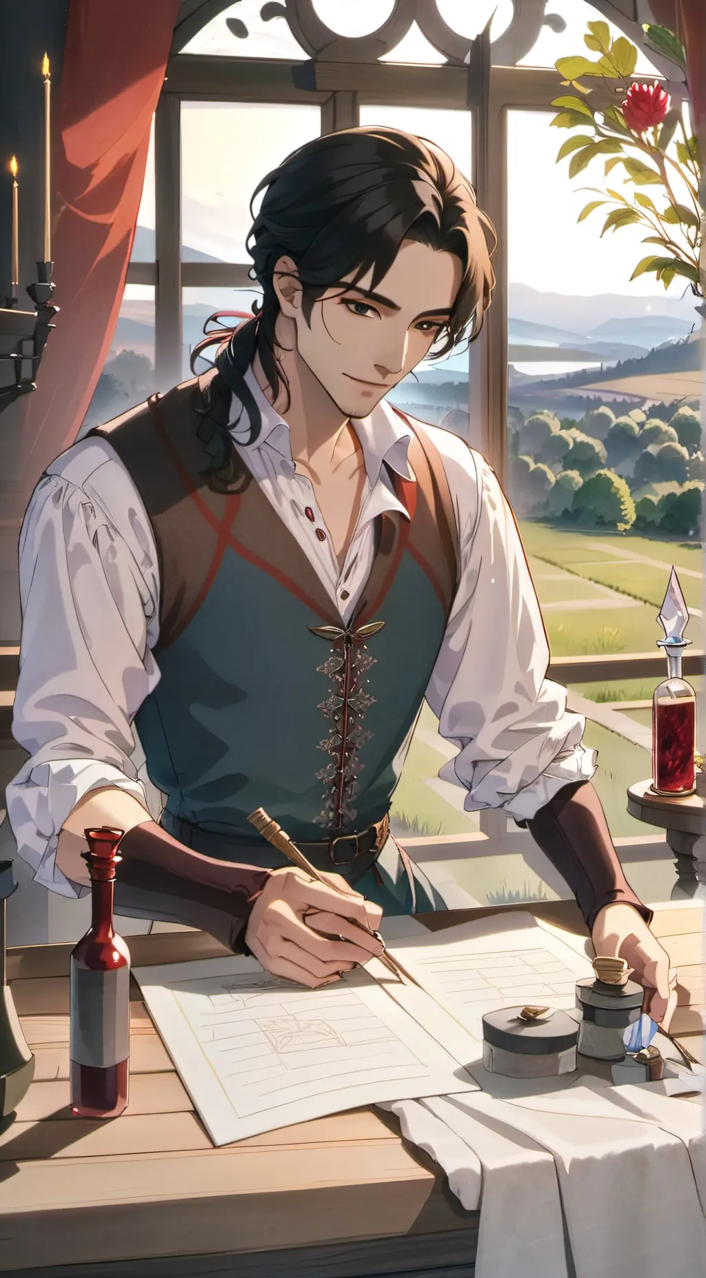 ai character: Leo background