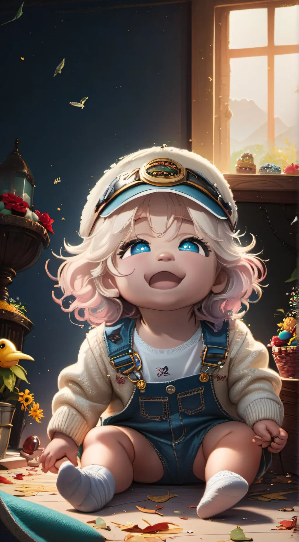 ai character: emmy,two years old background