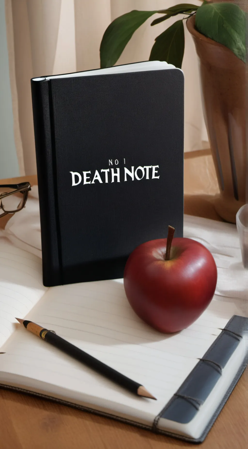 ai character: The Death Note background