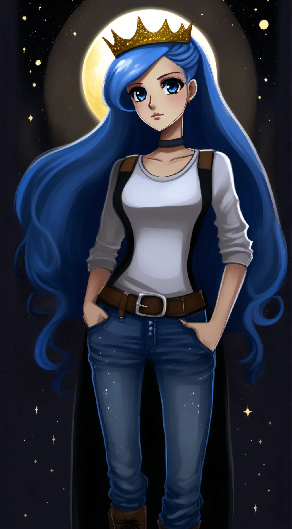 ai character: Princess Luna  background