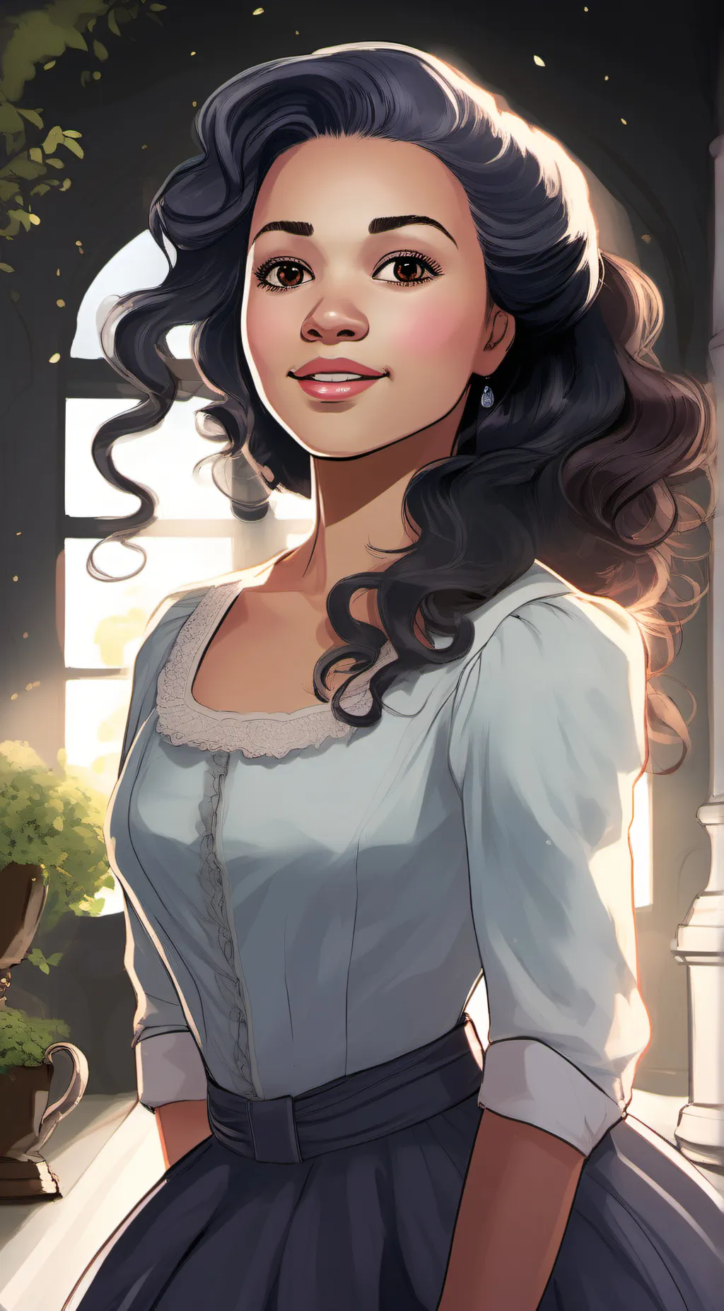 ai character: Peggy Schuyler (21 background