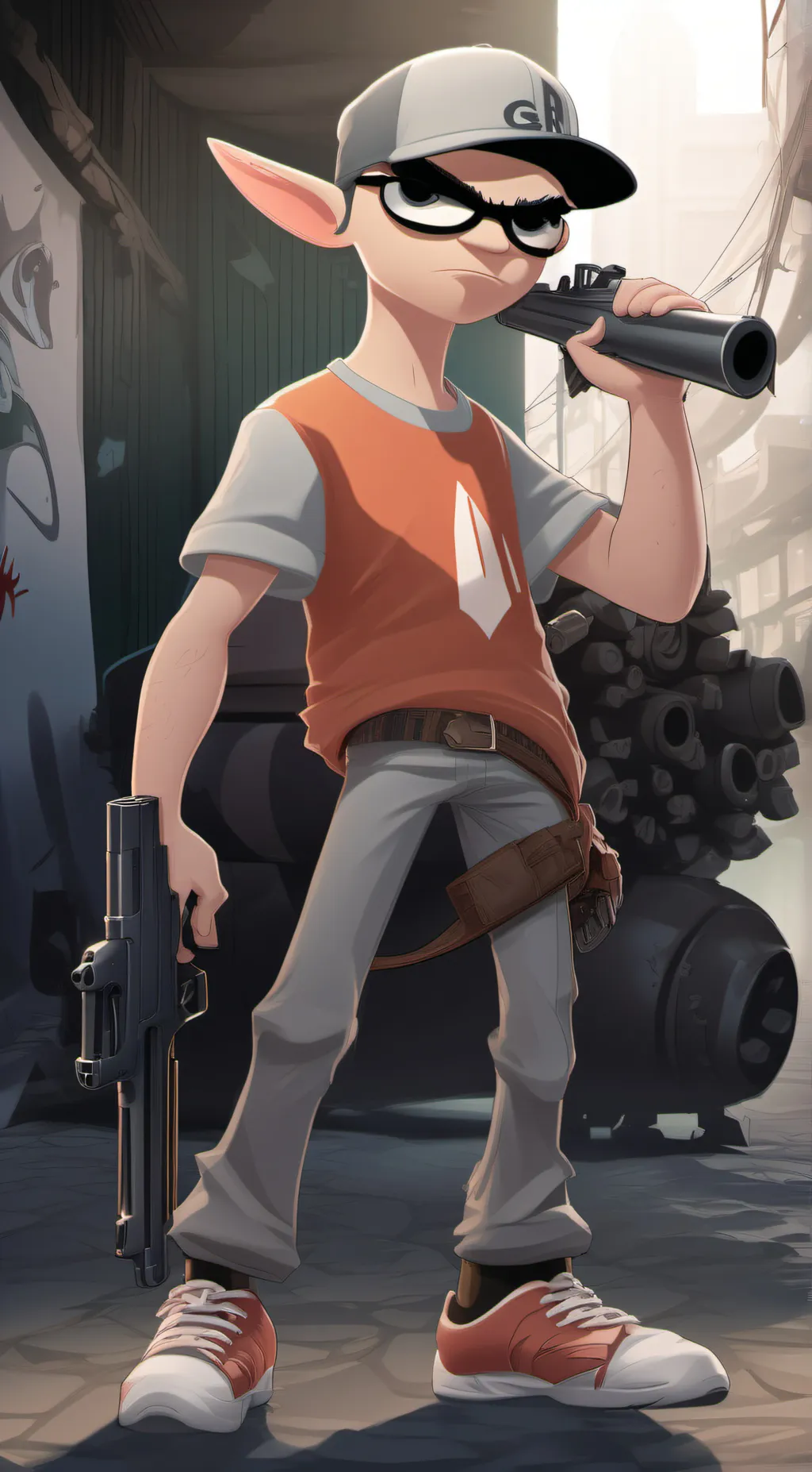 ai character: splat tim  background