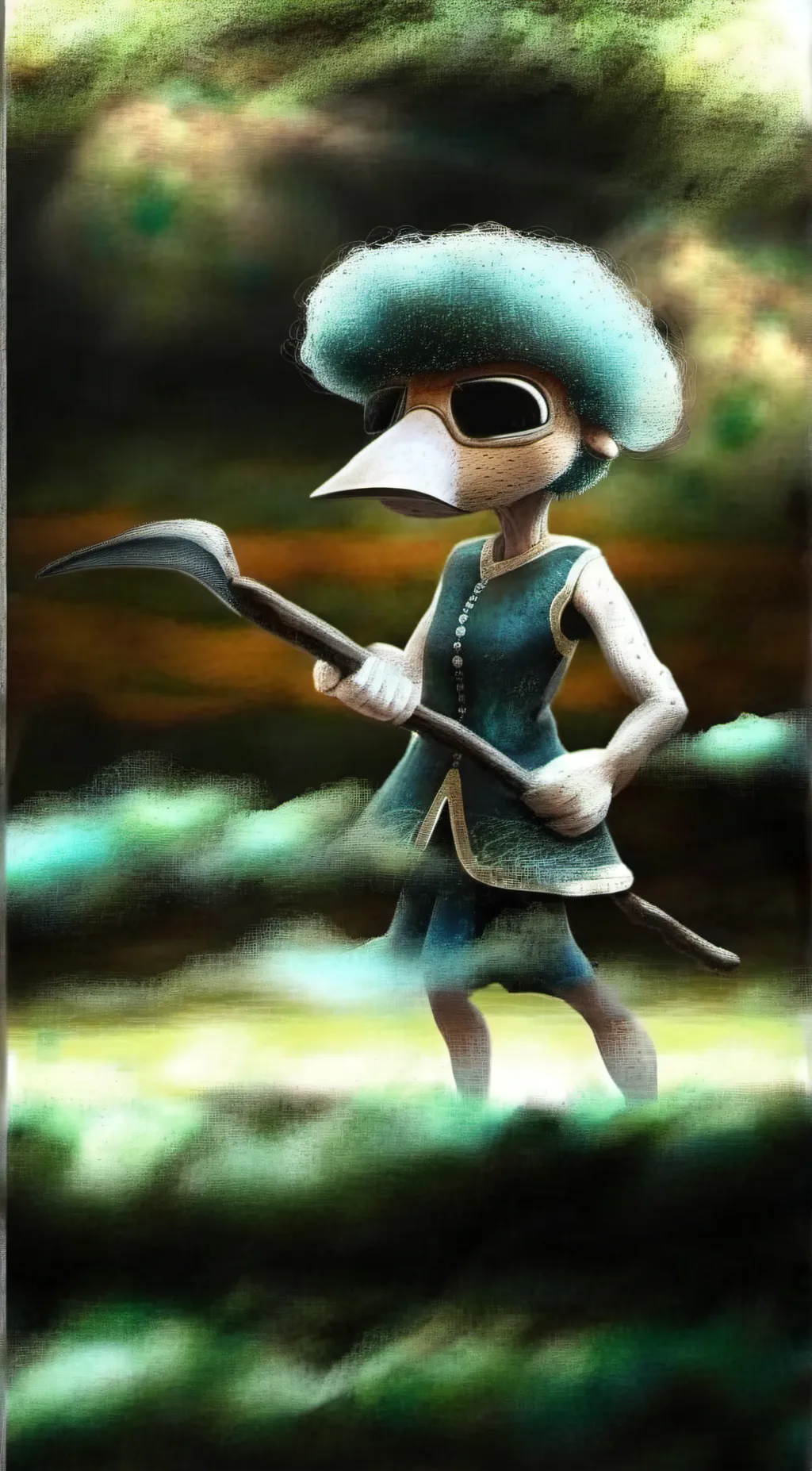ai character: Plague doctor  background