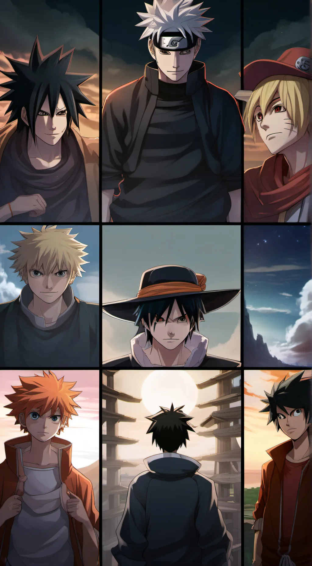 ai character: anime group chat background