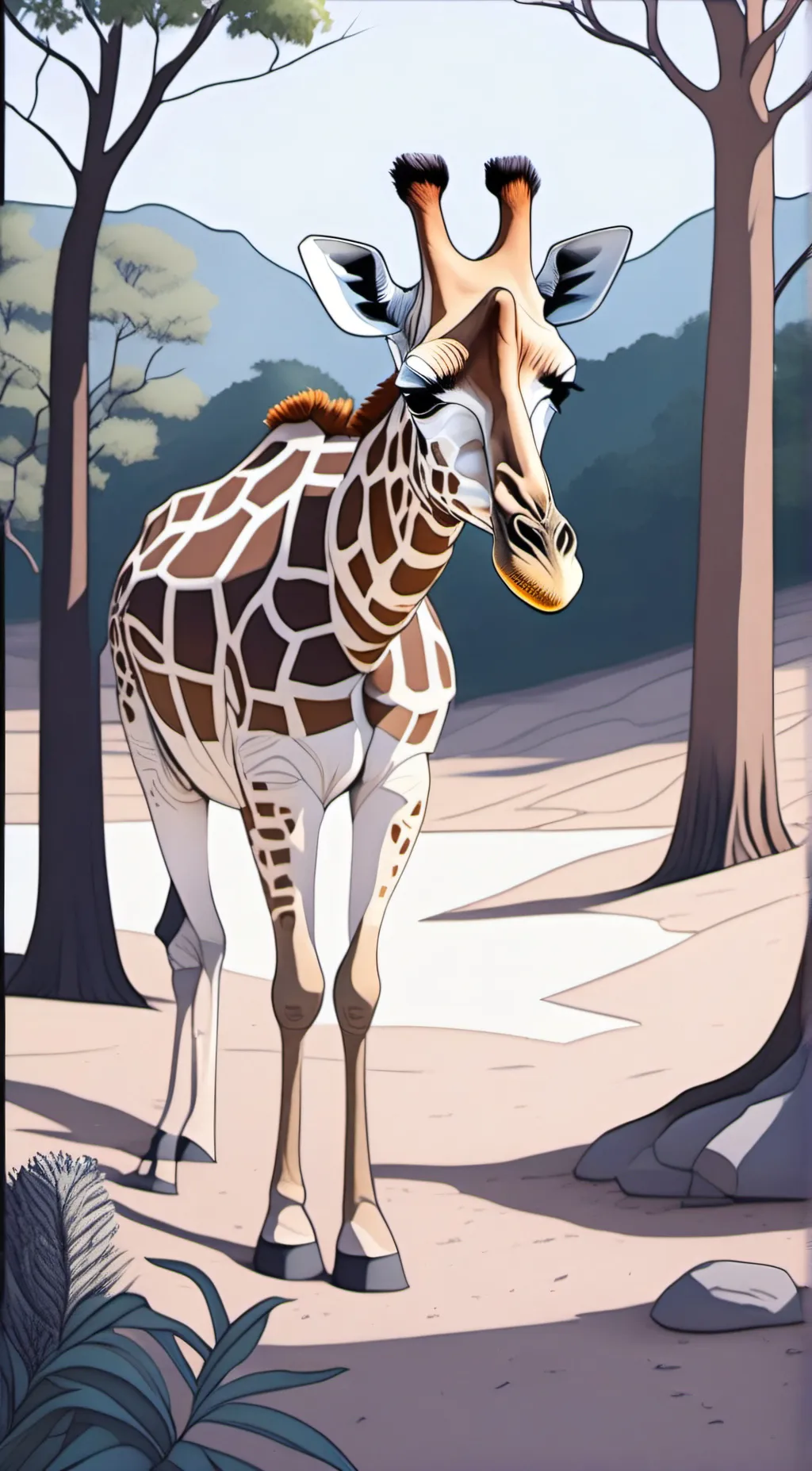 ai character: Giraffe background