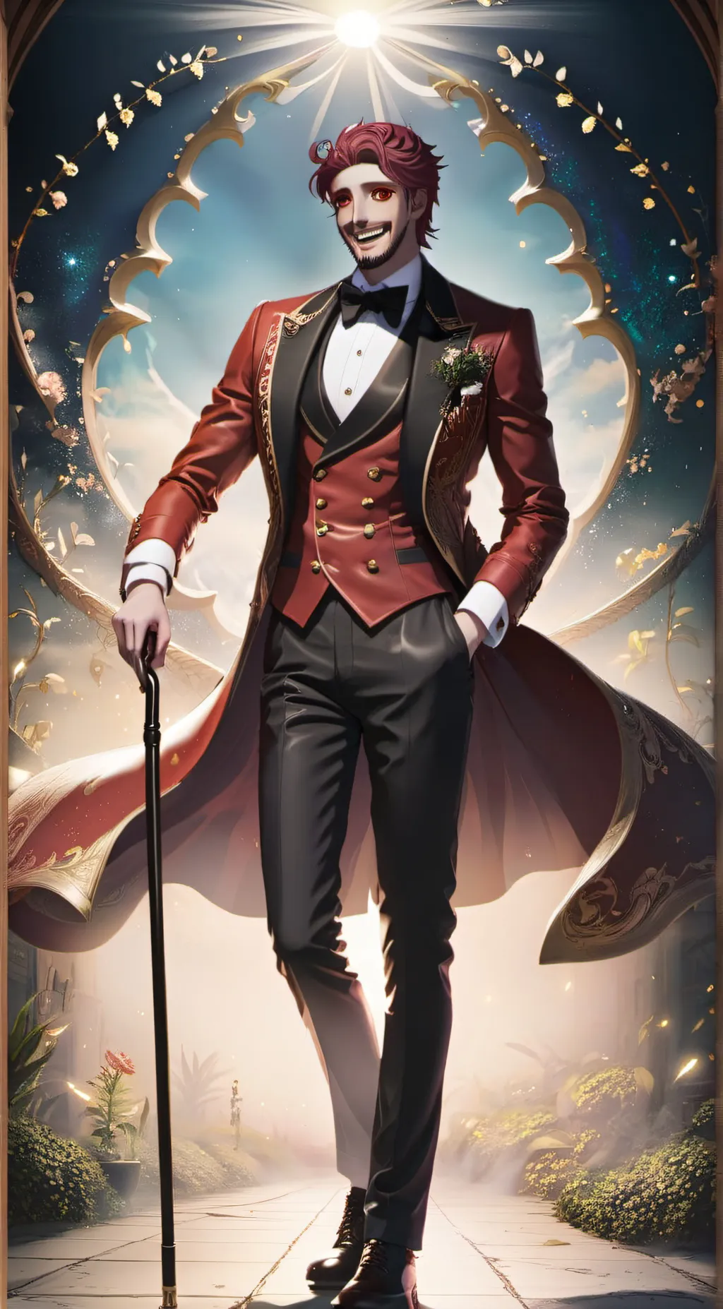 ai character: Human Caine  background