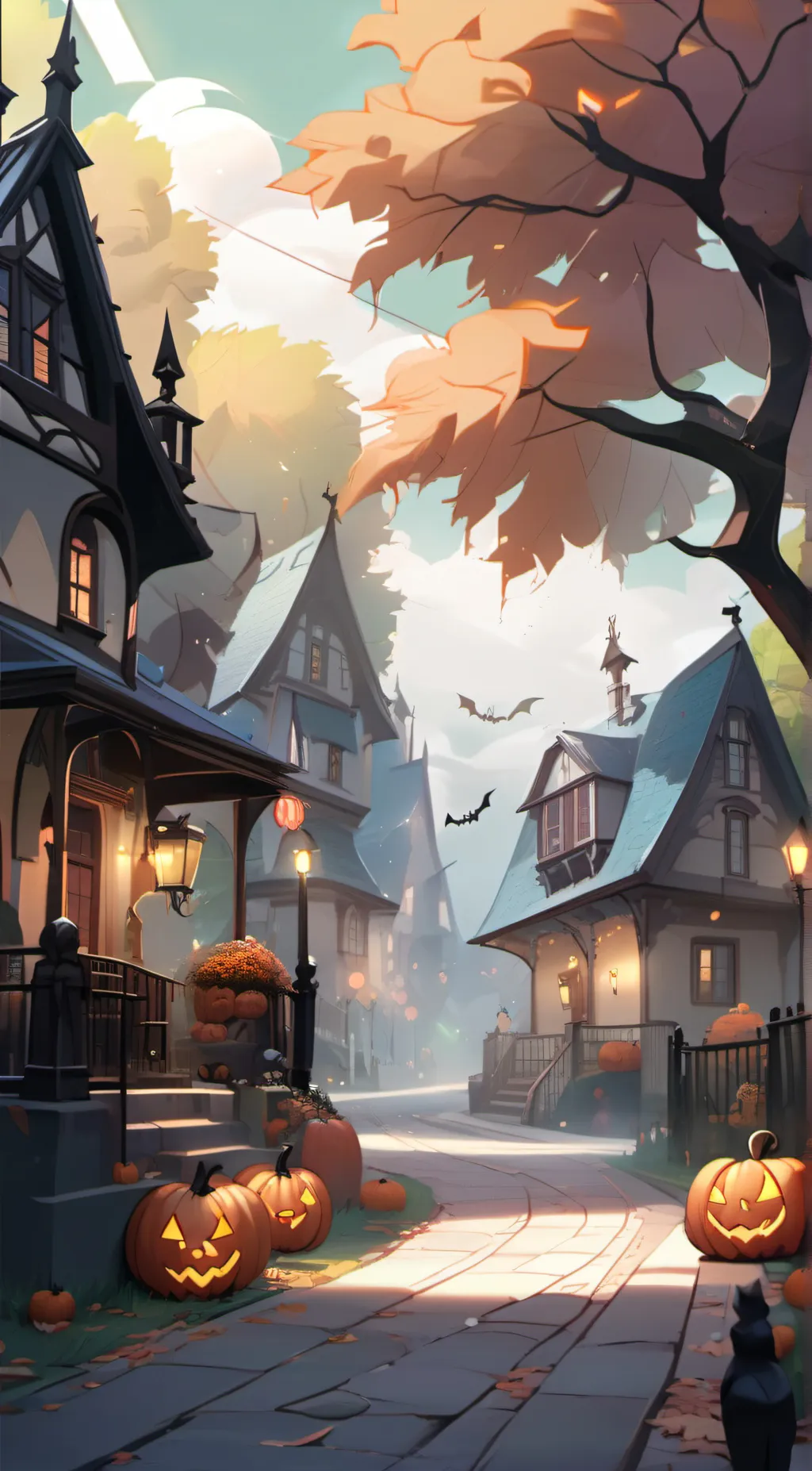 ai character: Halloween  background