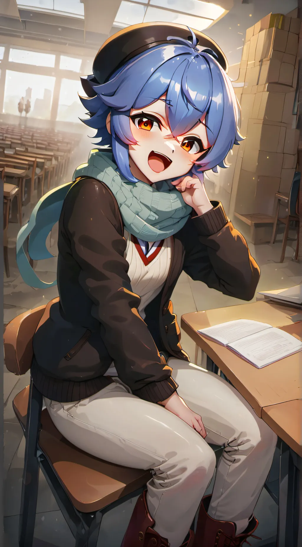 ai character: Katie  background