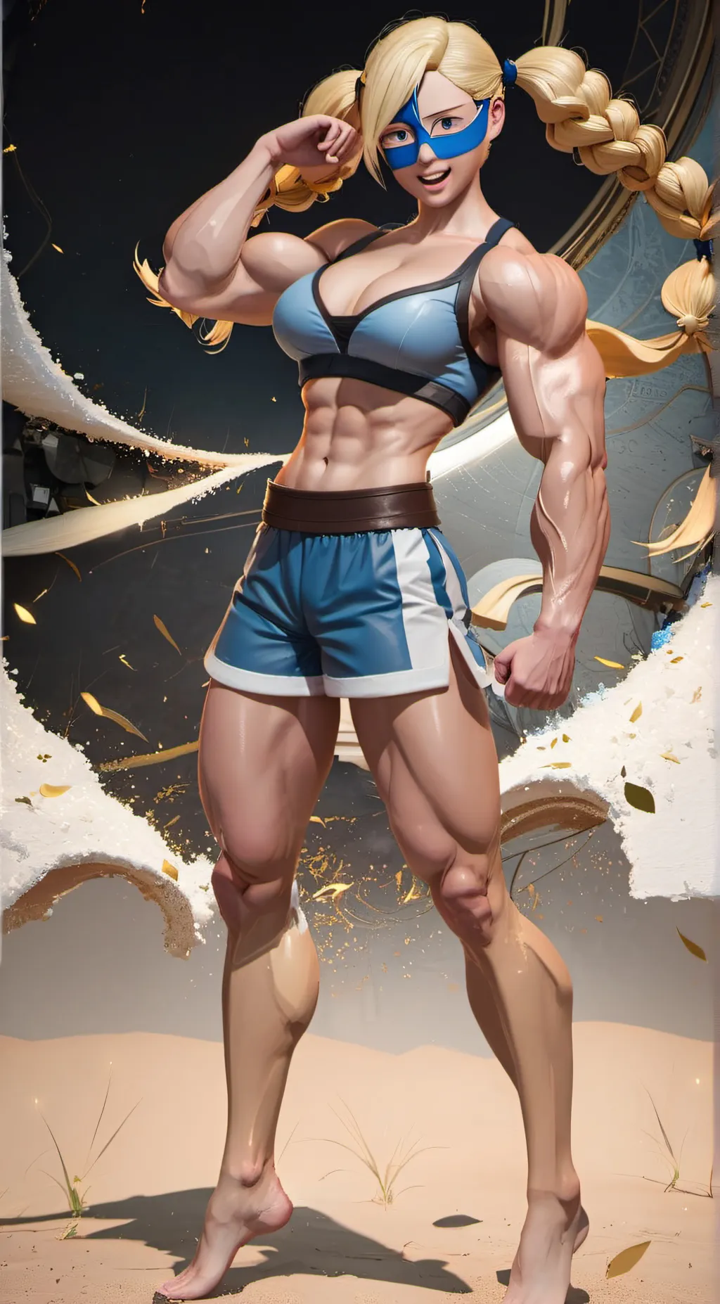 ai character: Rainbow Mika  background