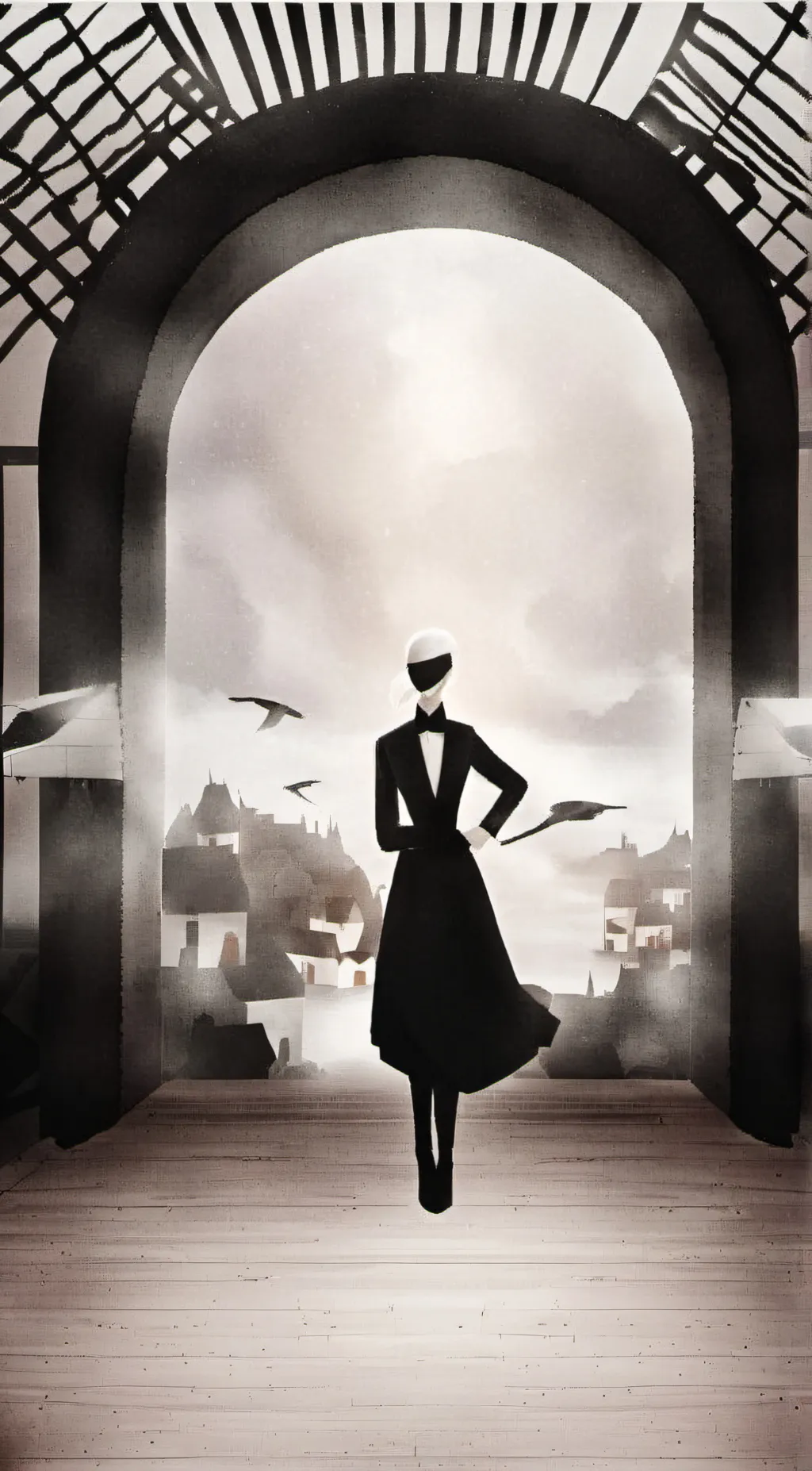 ai character: Slender woman background