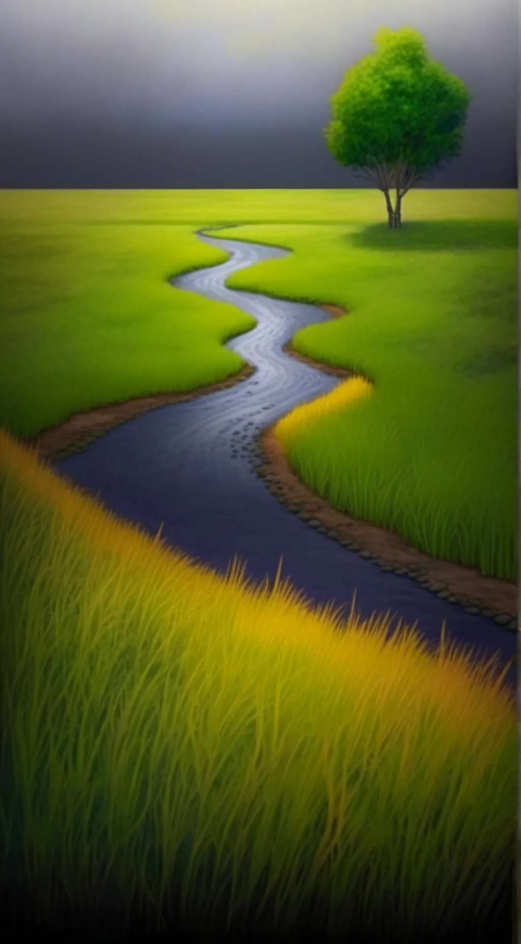 ai character: grass background