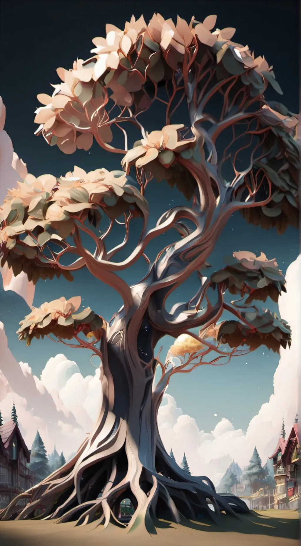 ai character: tree background