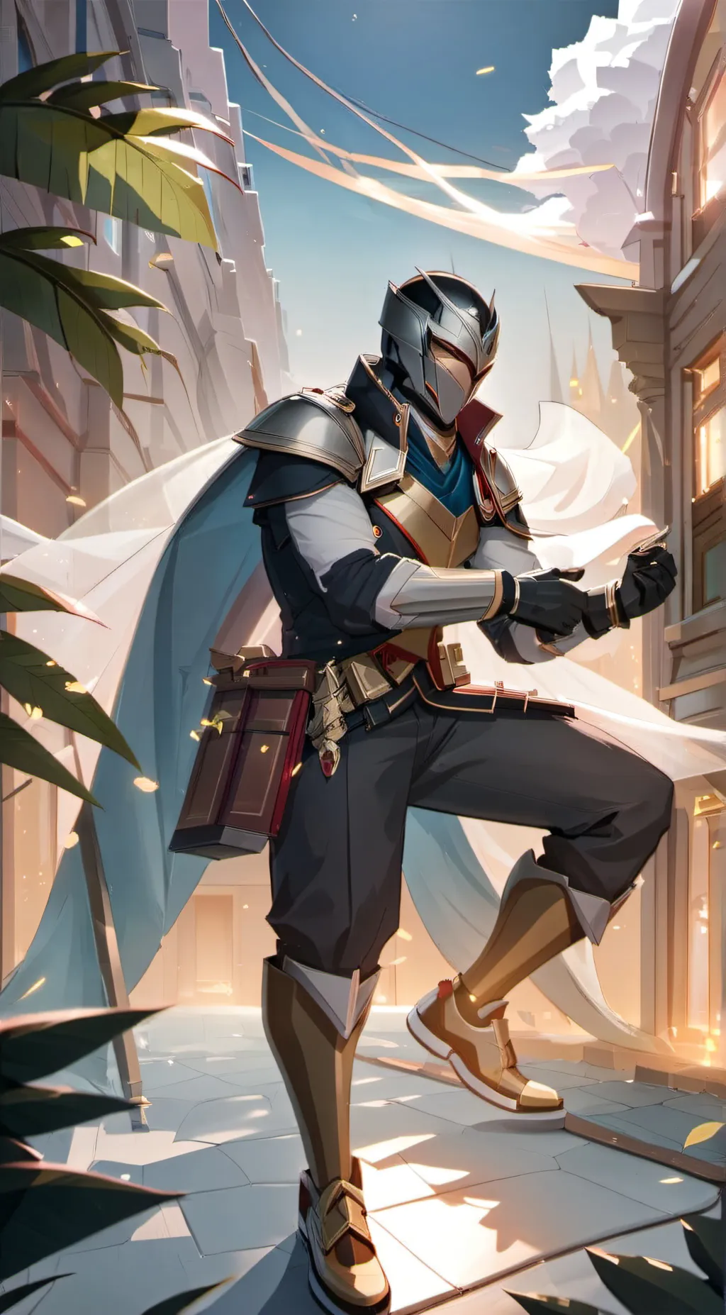 ai character: Finious/Lost Light background