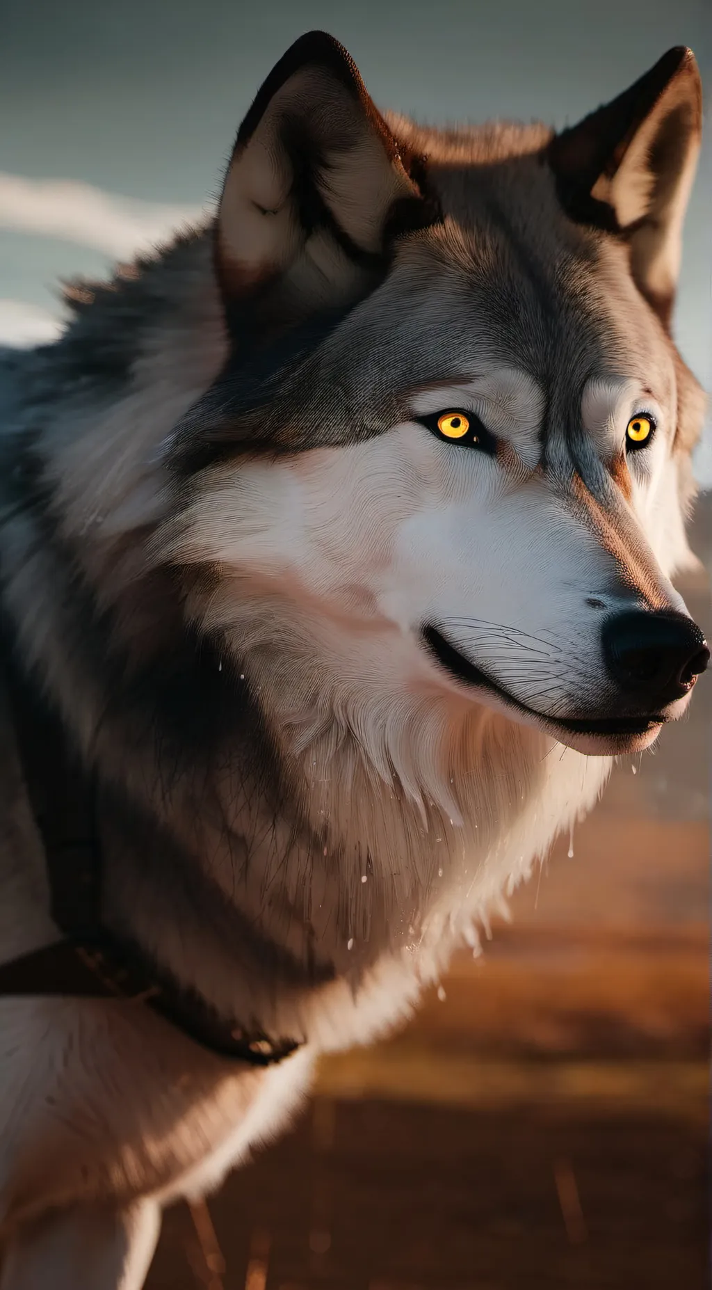 ai character: moon background