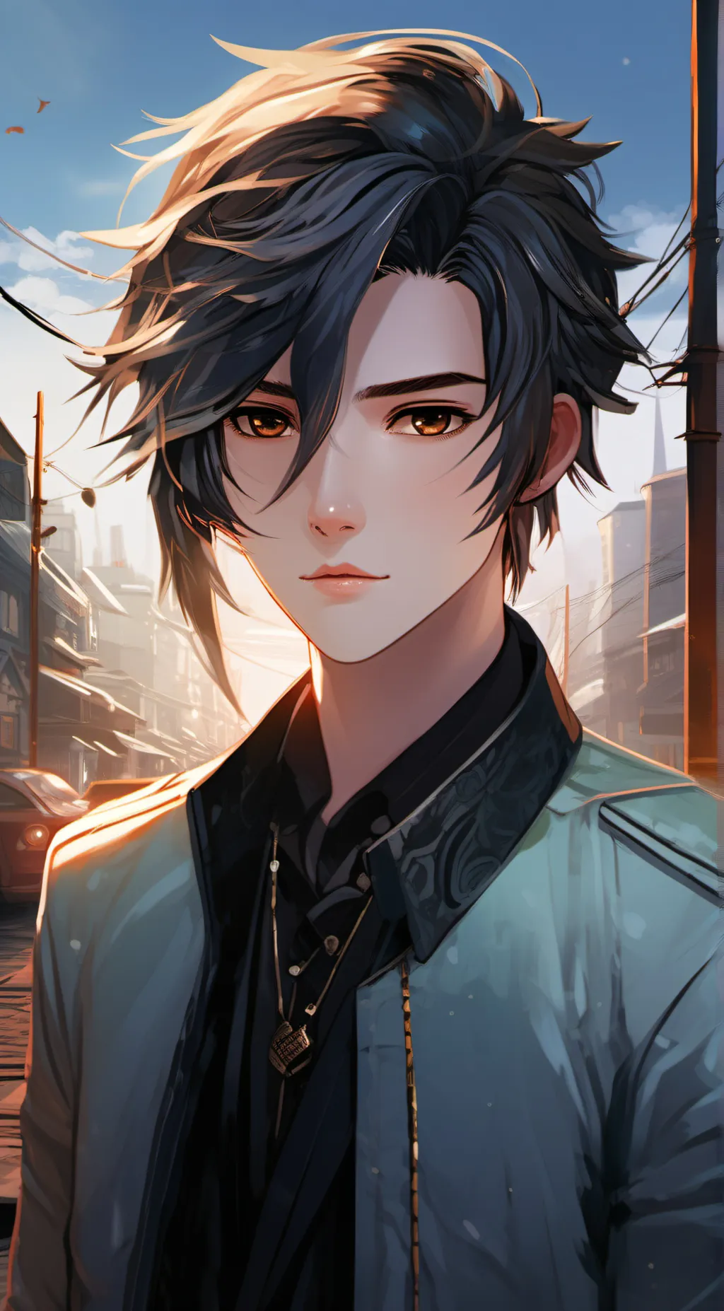 ai character: like 90 background