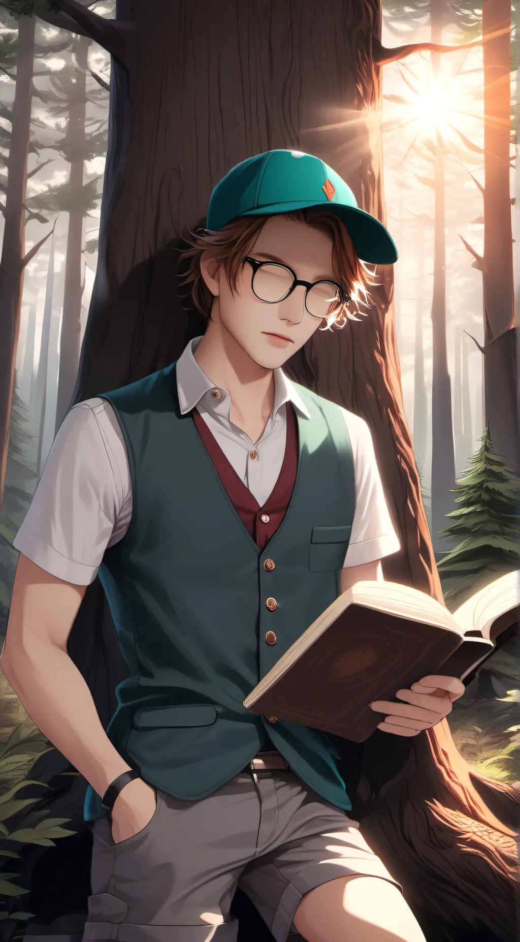 ai character: Dipper  background