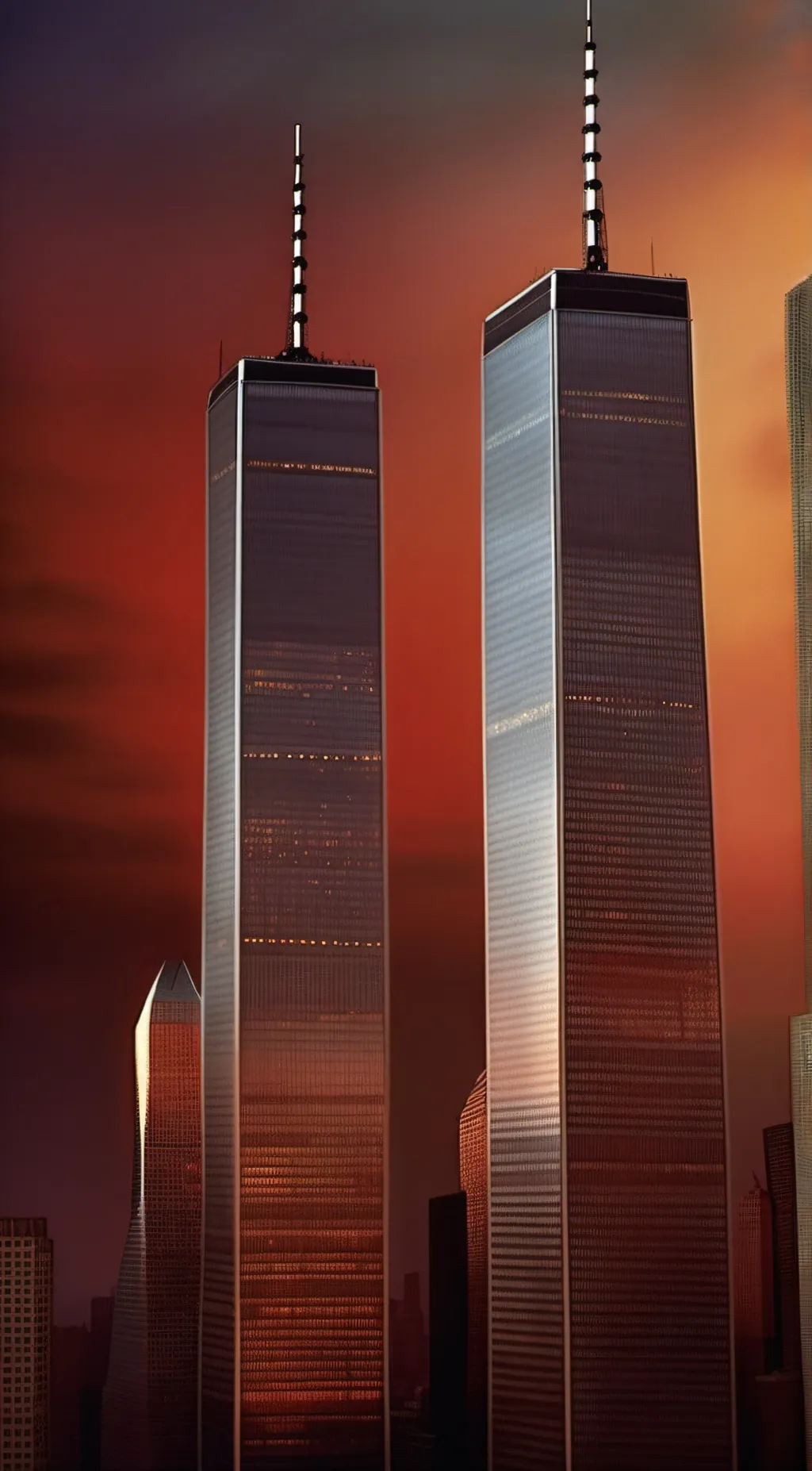 ai character: Twin towers background