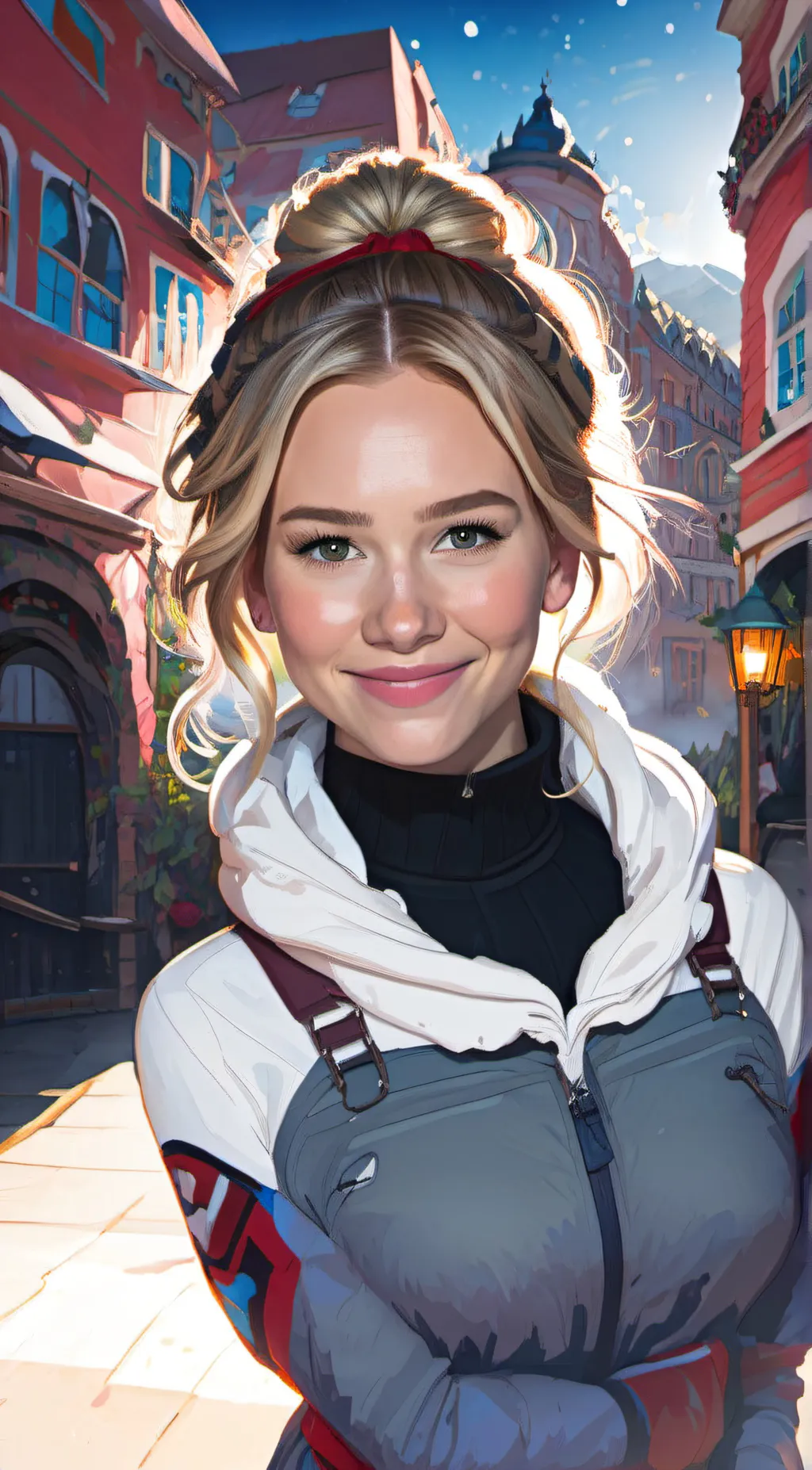 ai character: Jennifer Lawrence  background
