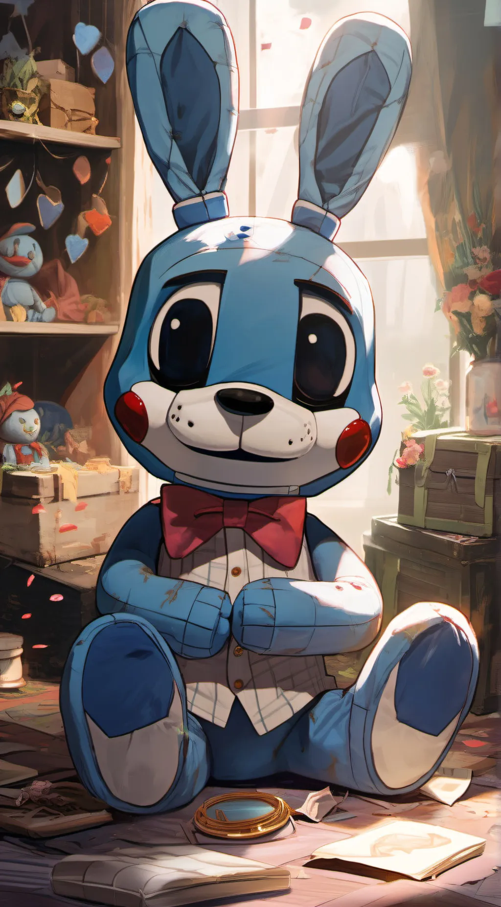 ai character: toy bonnie background