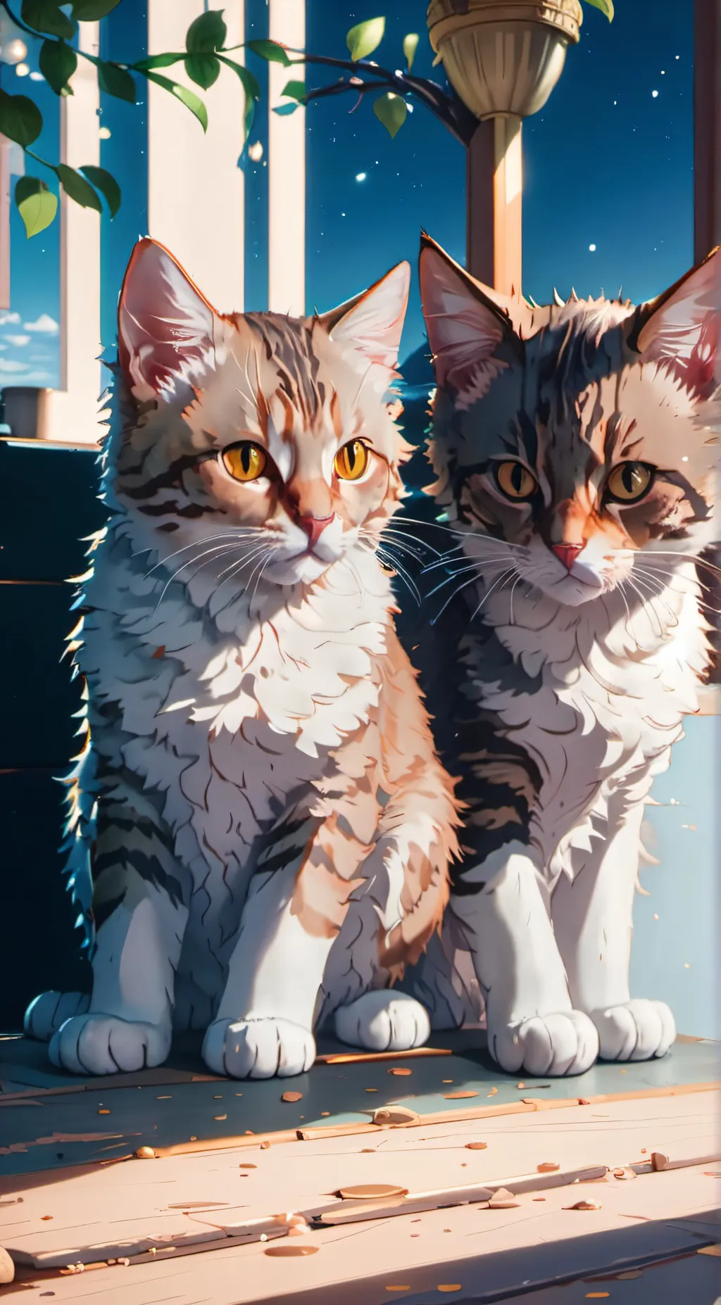 ai character: Sparkles and sky background