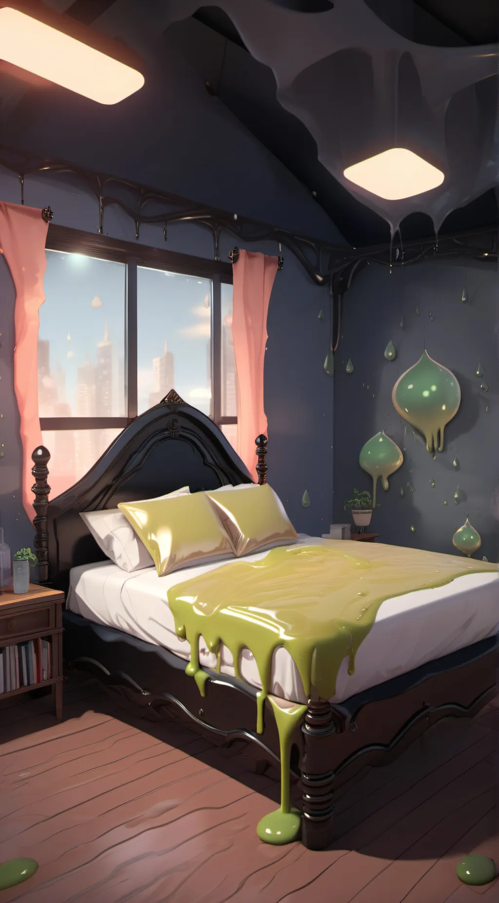 ai character: Slime Bed background