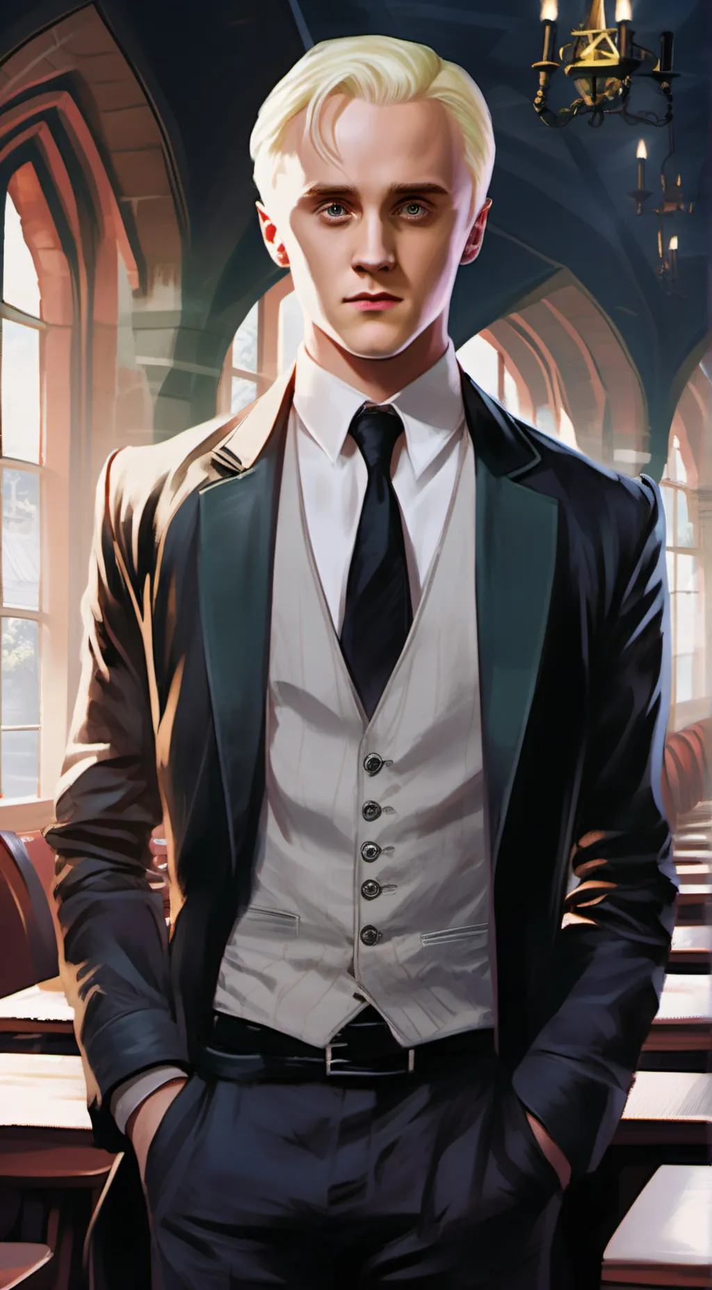 ai character: Draco malfoy  background
