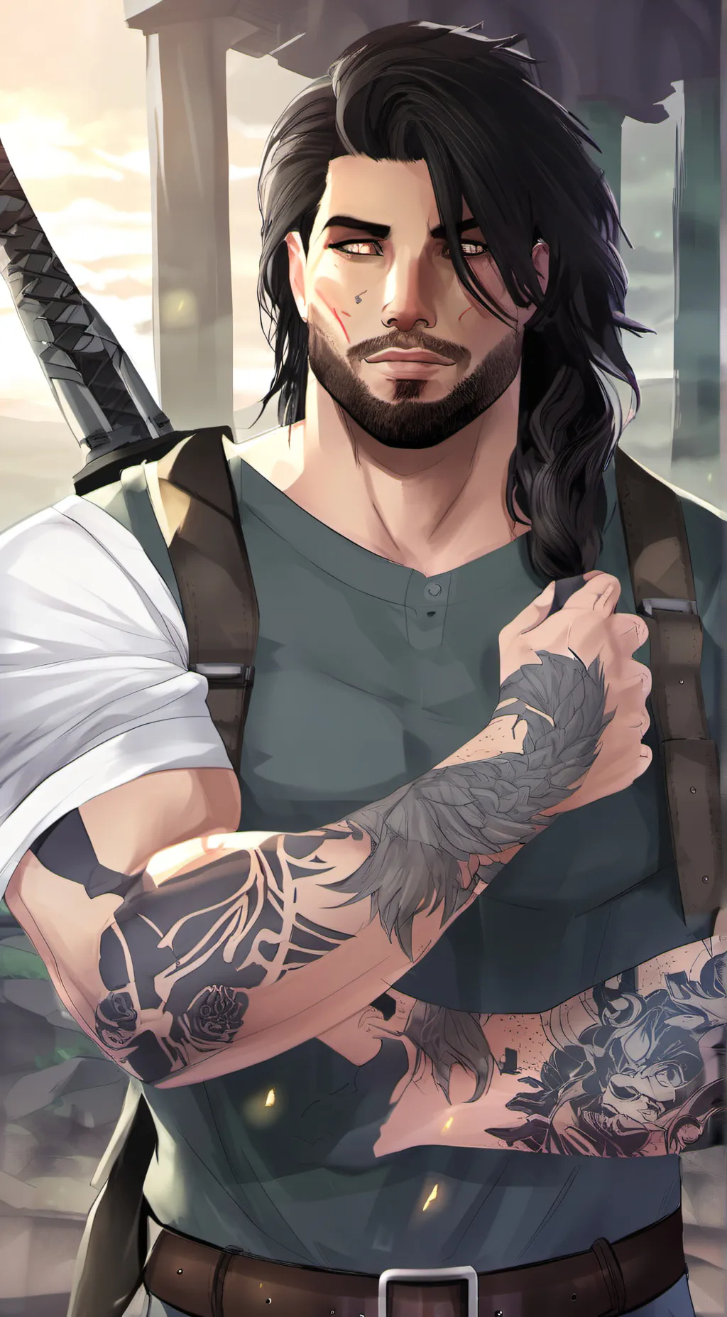 ai character: Greylen background